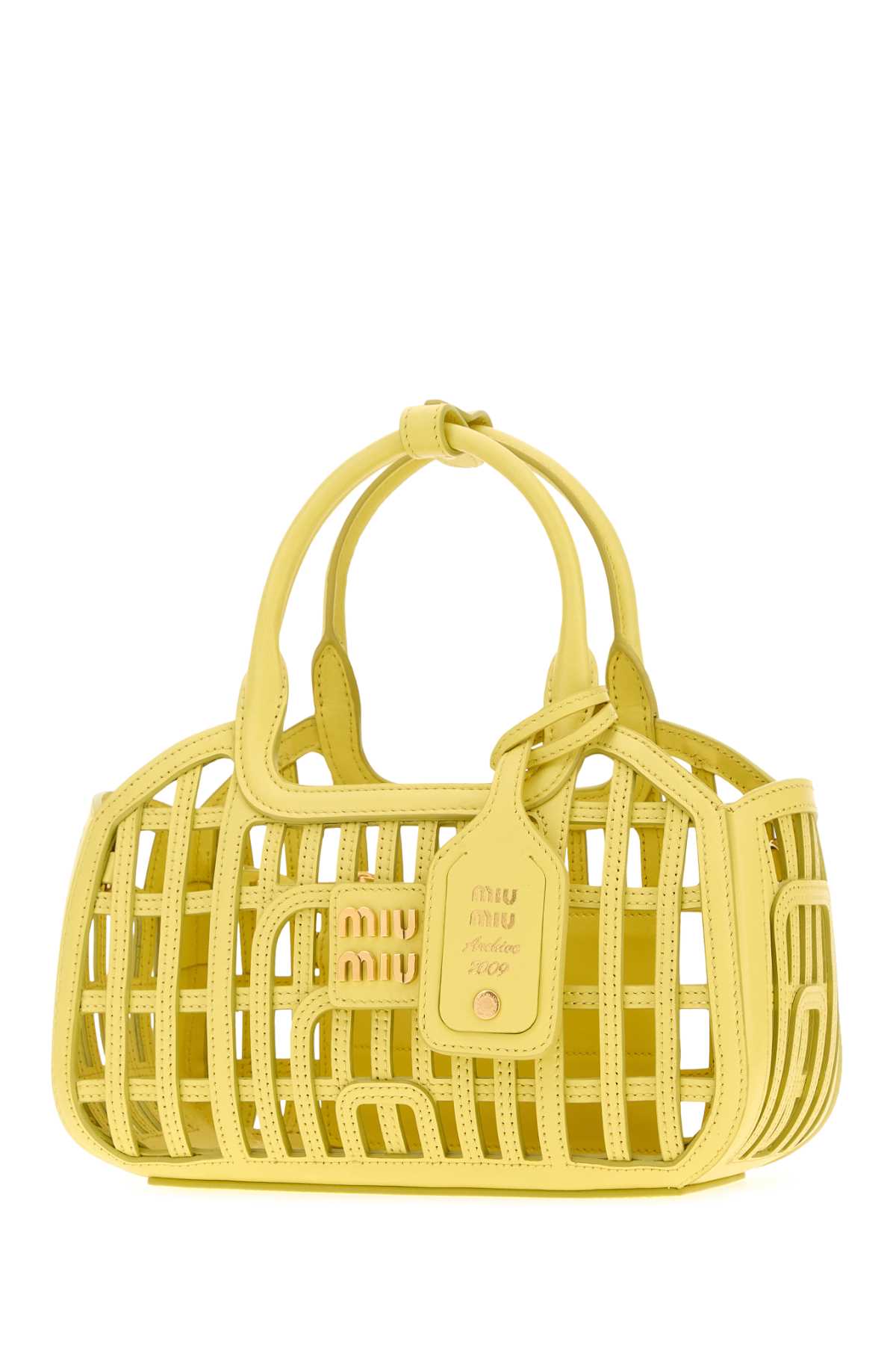 Miu Miu Women Yellow Leather Handbag MIU MIU