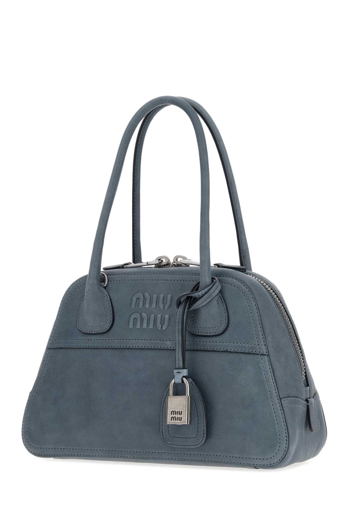 Miu Miu Women Cerulean Blue Leather Vivant Handbag MIU MIU