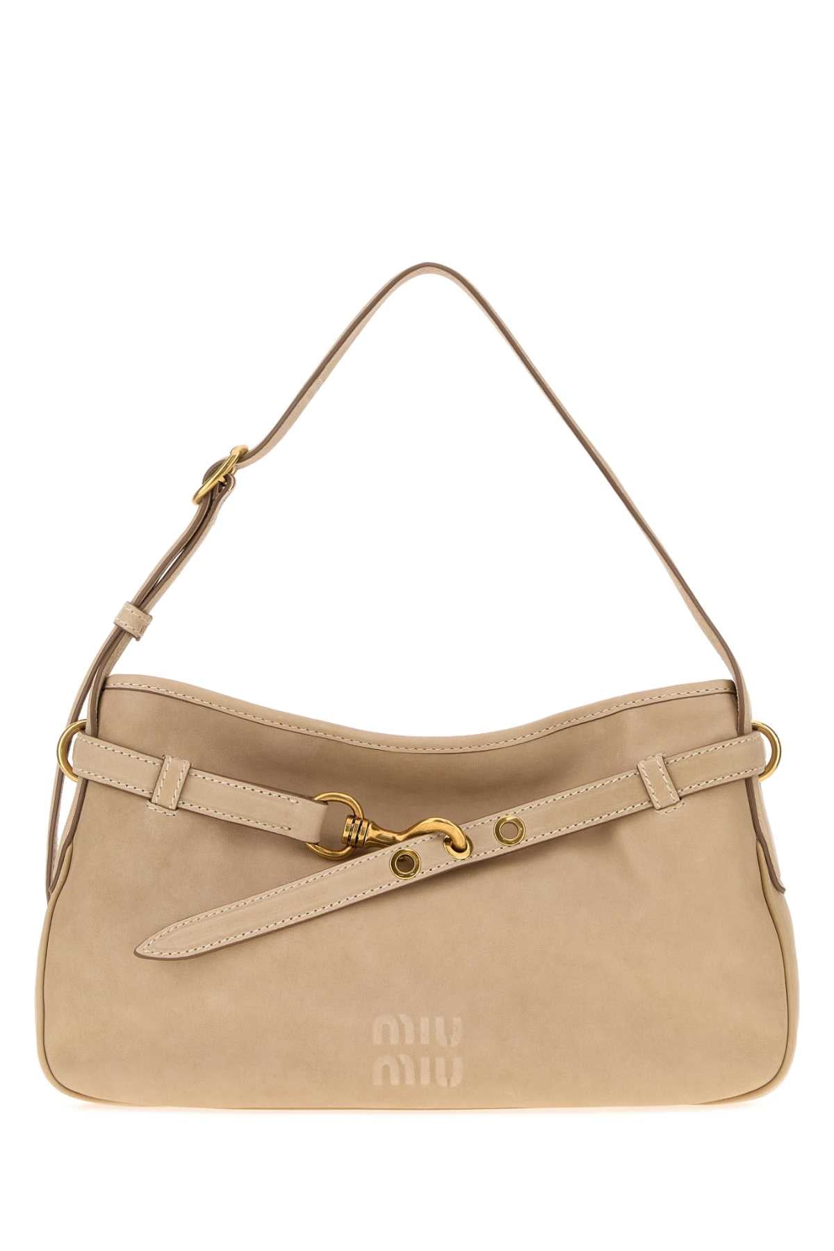 Miu Miu Women Sand Nappa Leather Shoulder Bag MIU MIU