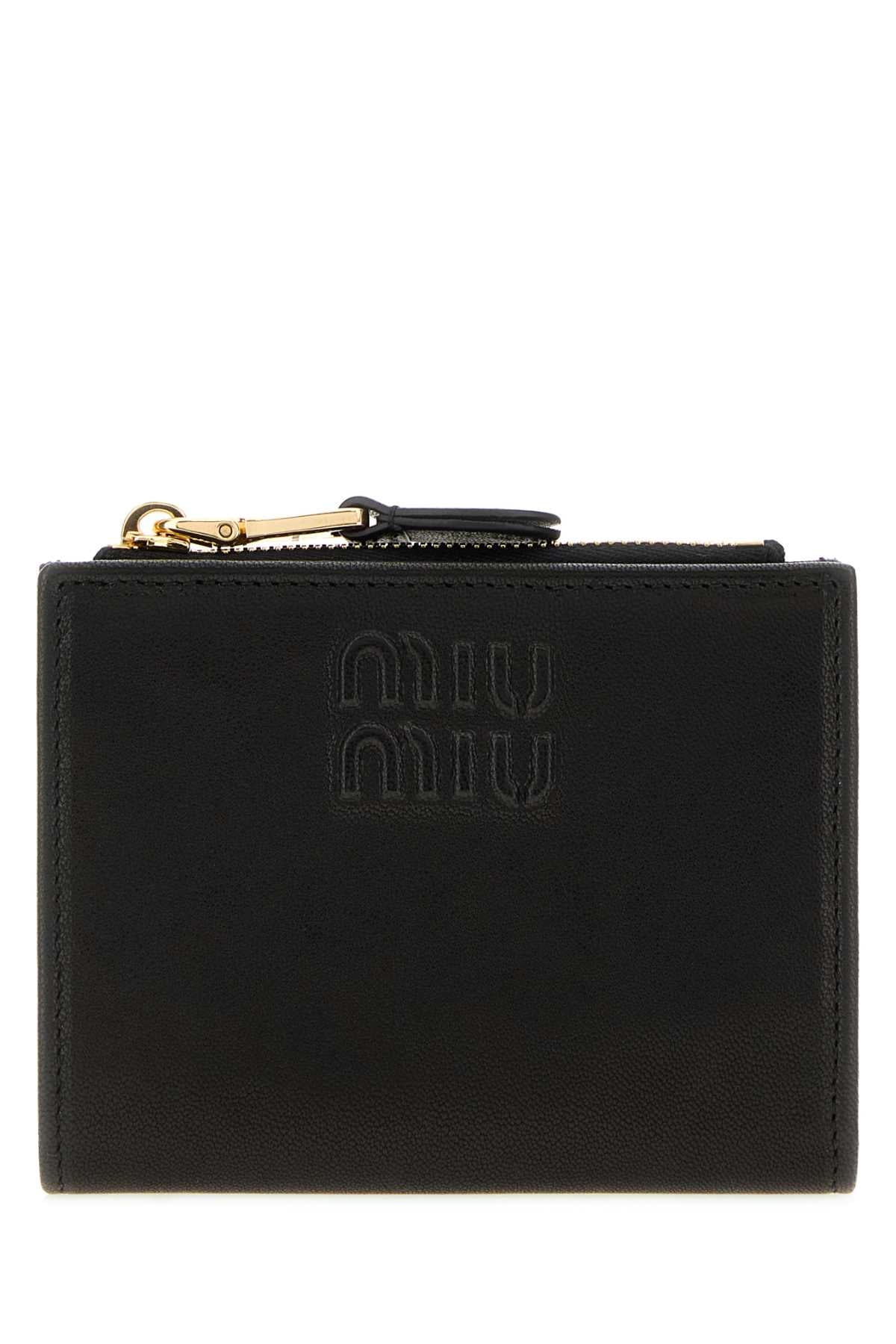 Miu Miu Women Black Nappa Leather Wallet MIU MIU