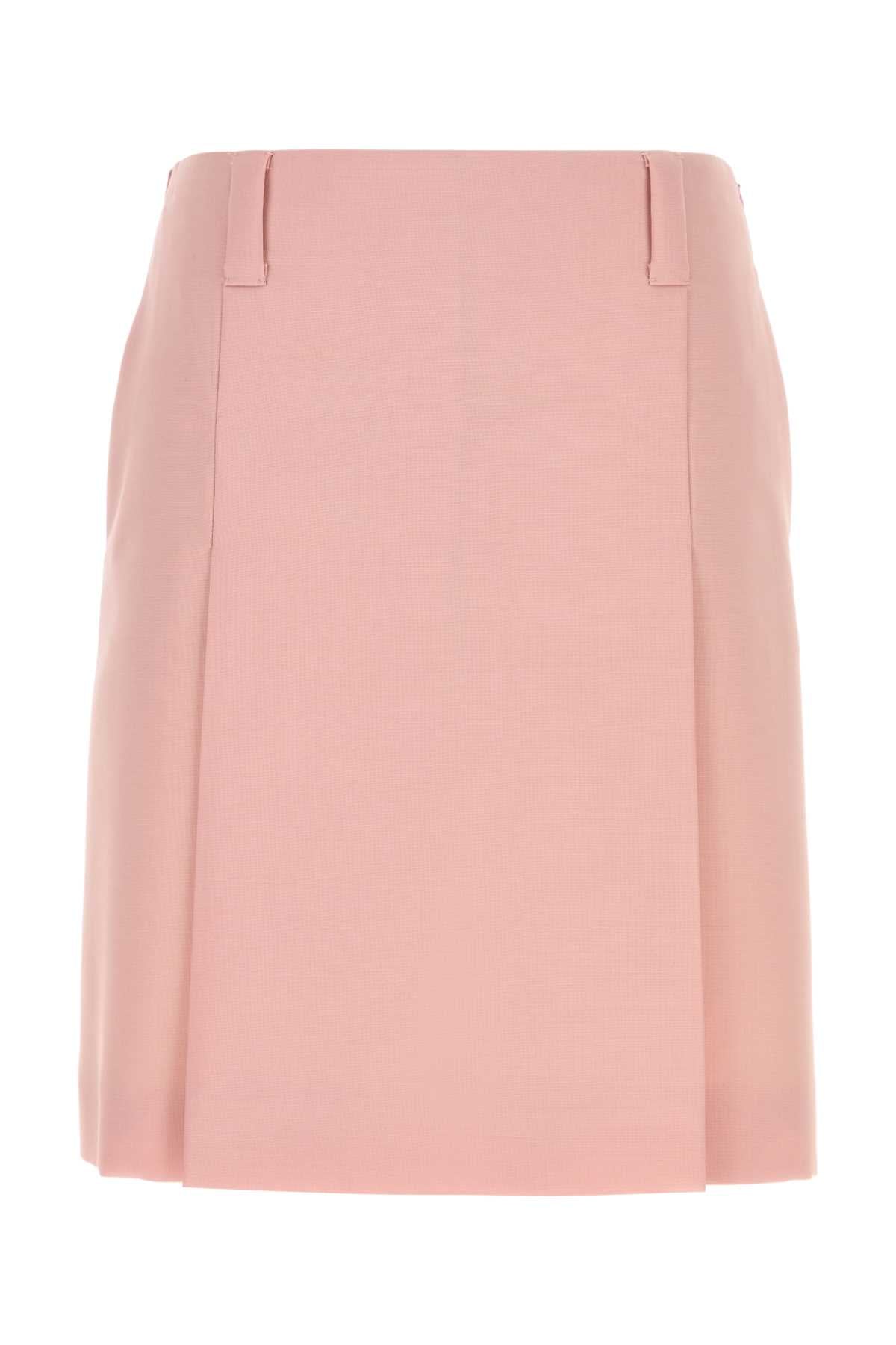 Miu Miu Women Pink Mohair Blend Mini Skirt MIU MIU