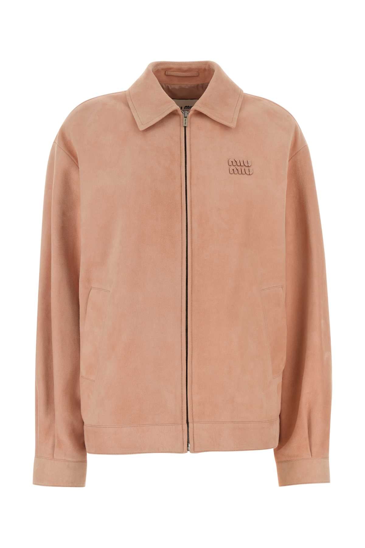 Miu Miu Women Pink Suede Jacket MIU MIU