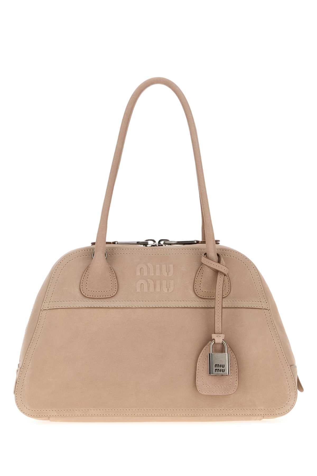 Miu Miu Women Powder Pink Nappa Leather Vivant Shoulder Bag MIU MIU