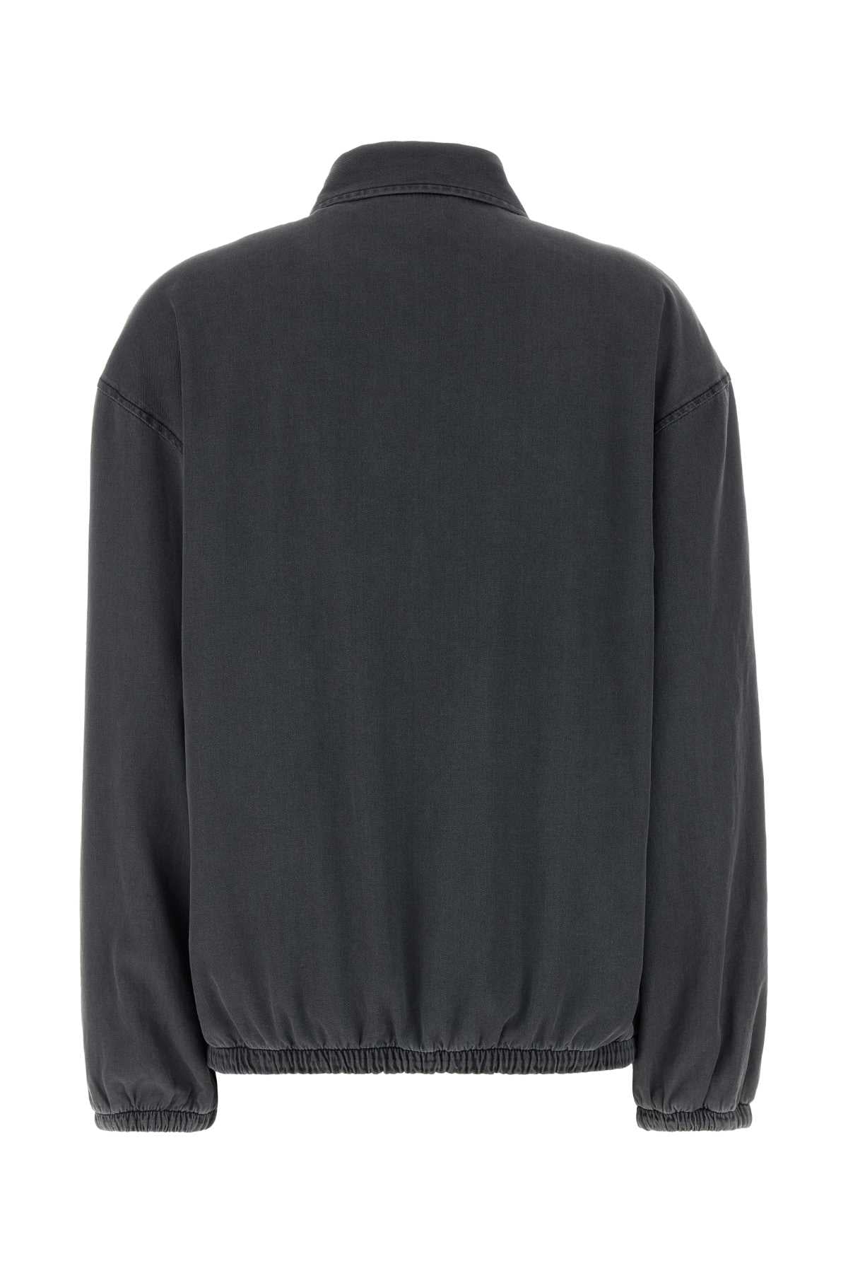 Miu Miu Women Dark Grey Cotton Bomber Jacket MIU MIU
