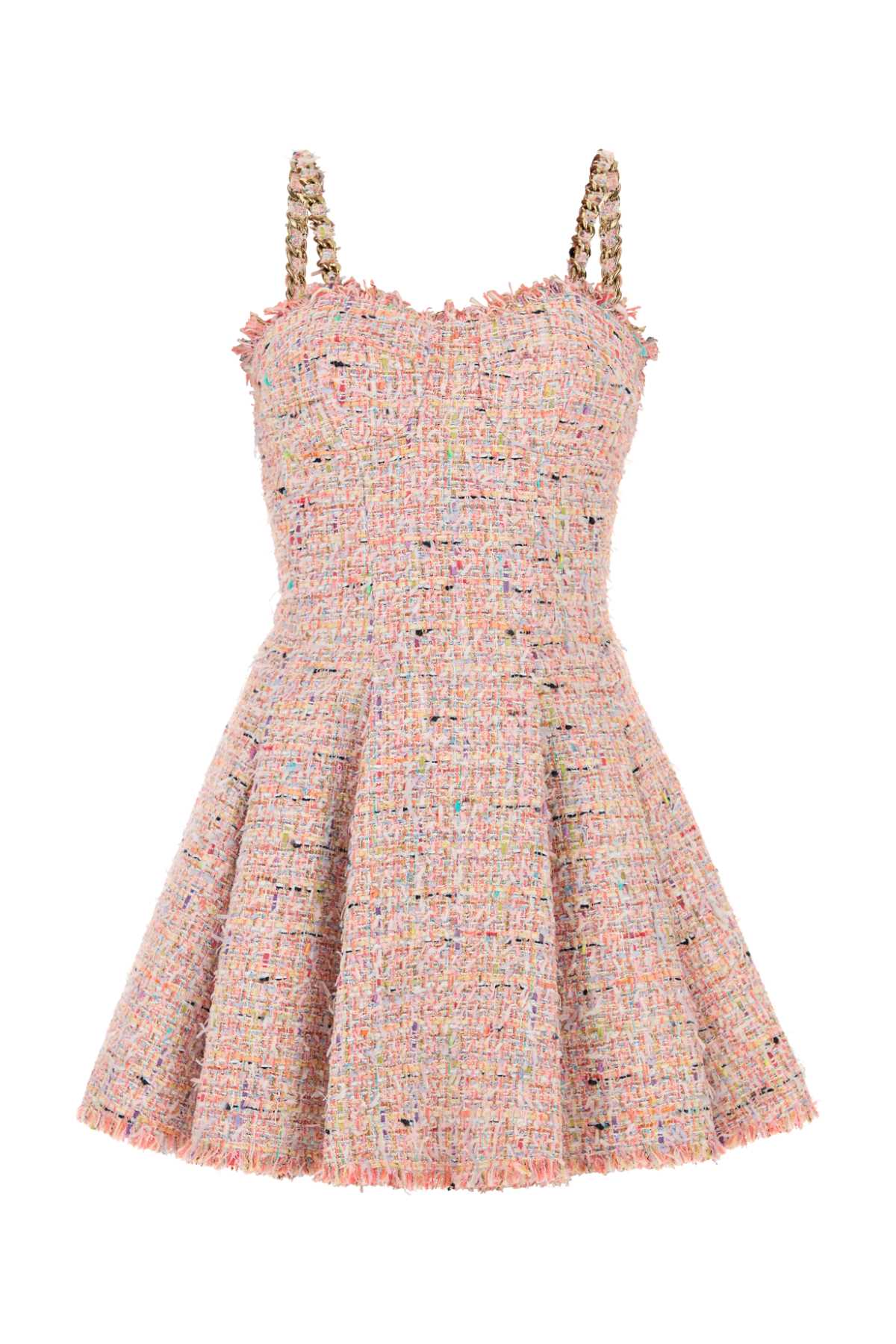Balmain Women Multicolor Tweed Mini Dress BALMAIN