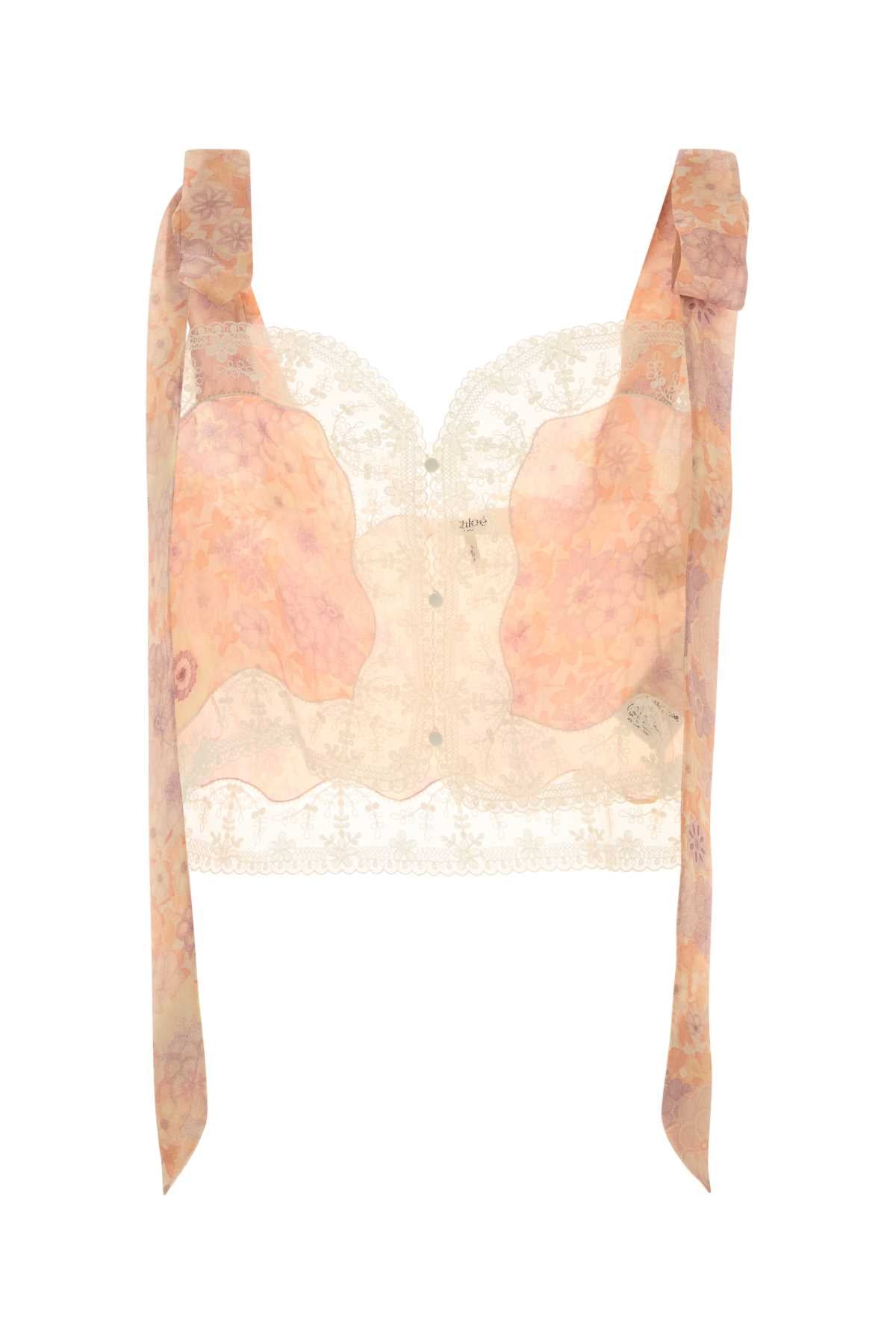 Chloe Women Printed Silk Top CHLOE