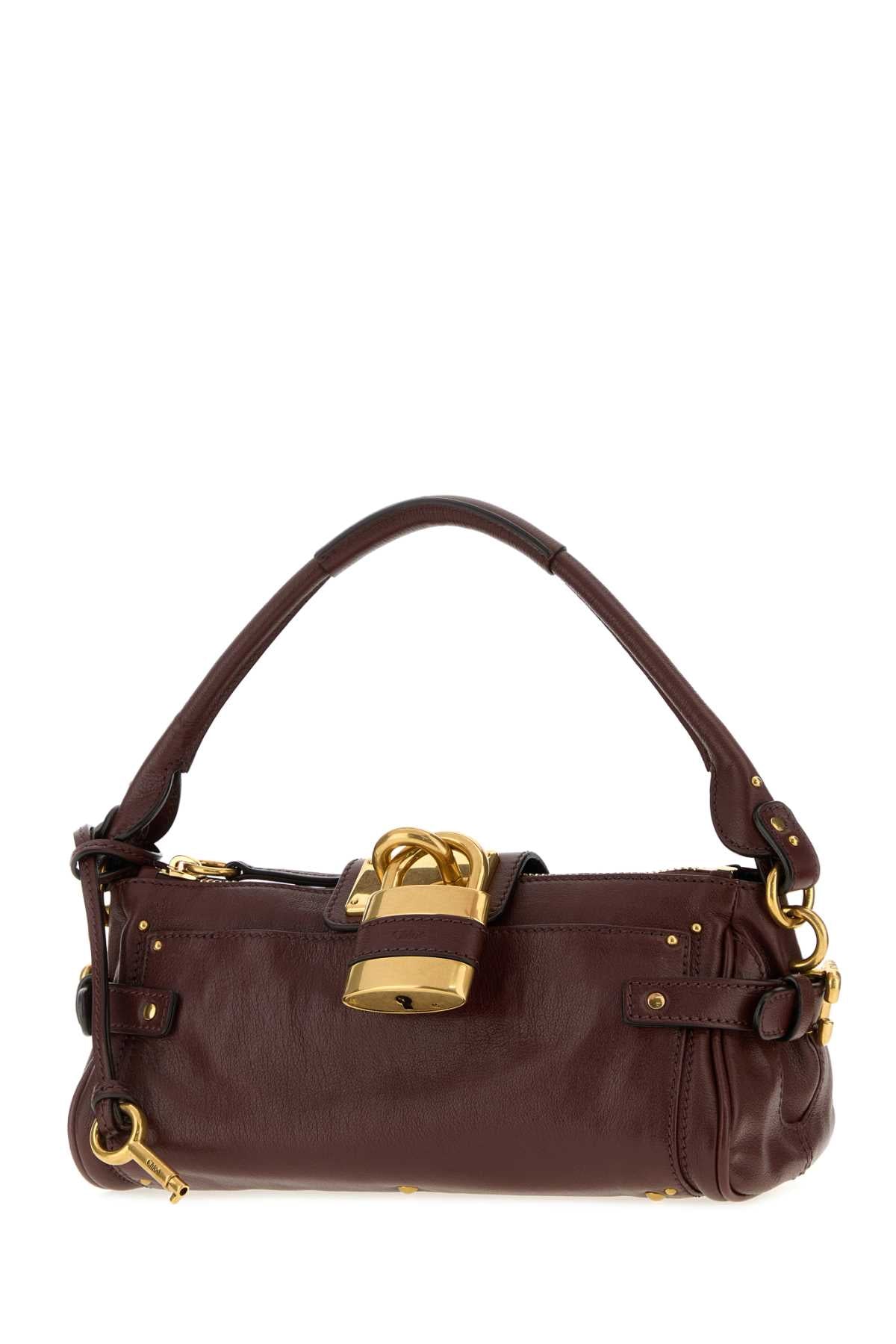 Chloe Women Chocolate Leather Paddington Shoulder Bag CHLOE