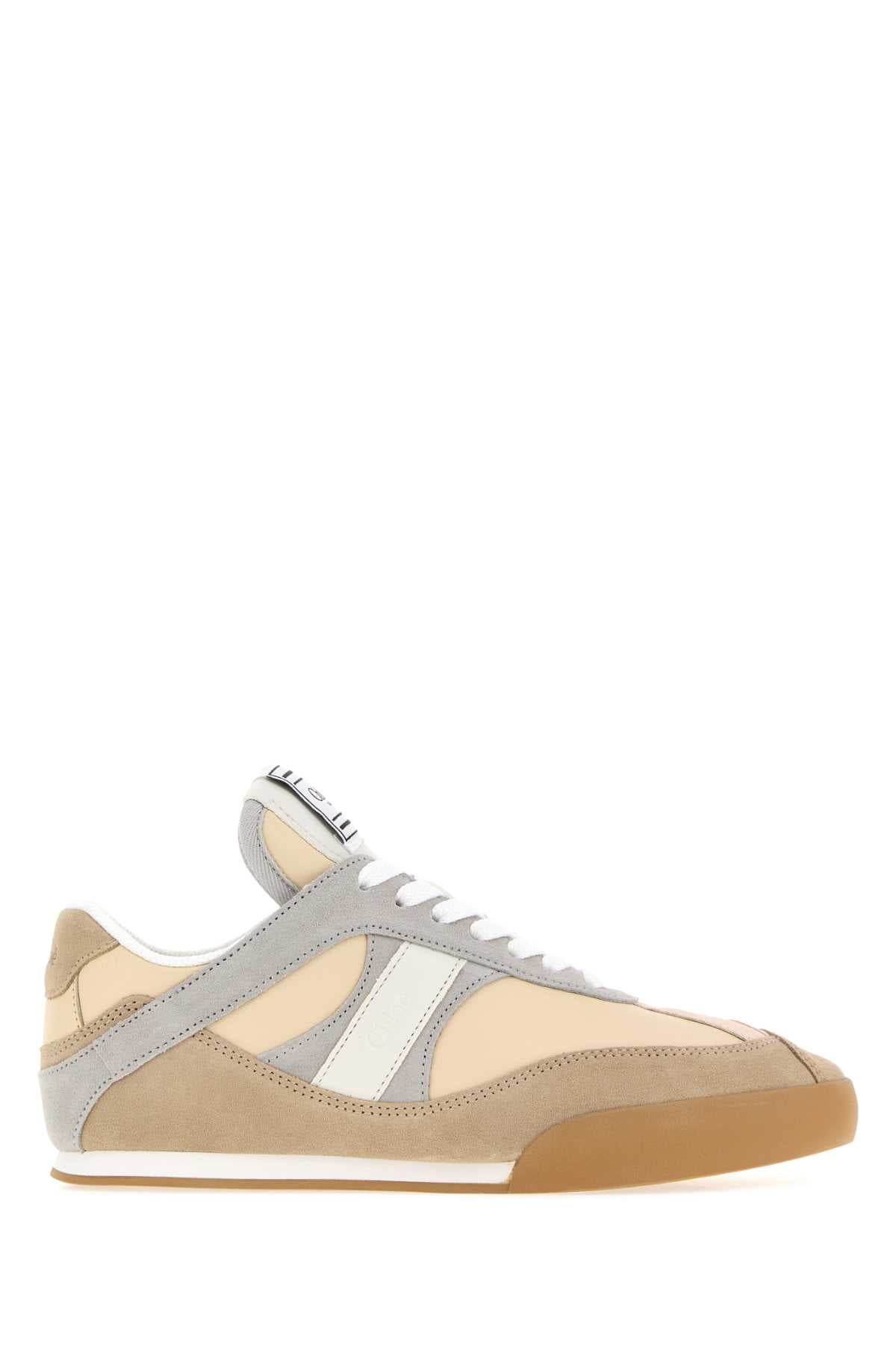 Chloe Women Multicolor Leather And Suede Chloe Kick Sneakers CHLOE