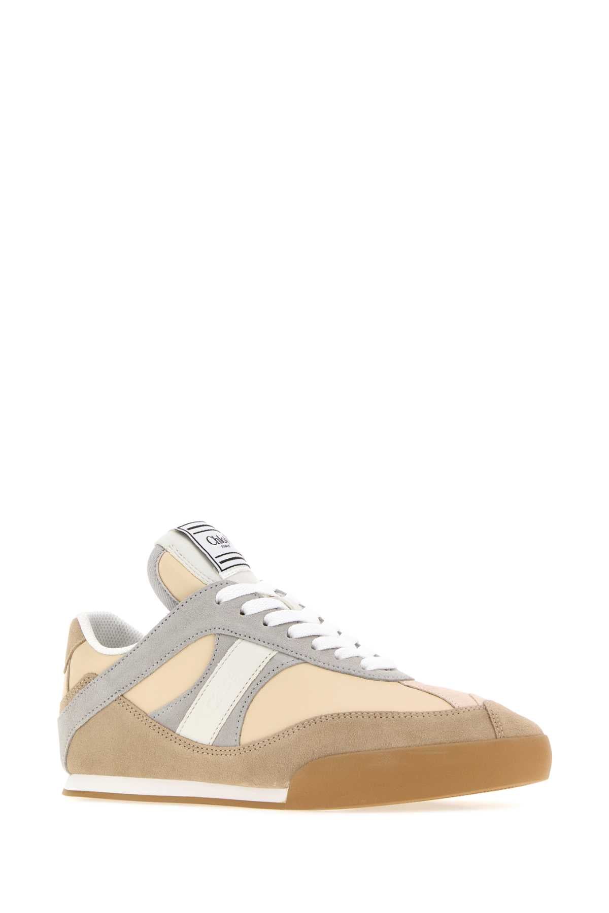 Chloe Women Multicolor Leather And Suede Chloe Kick Sneakers CHLOE
