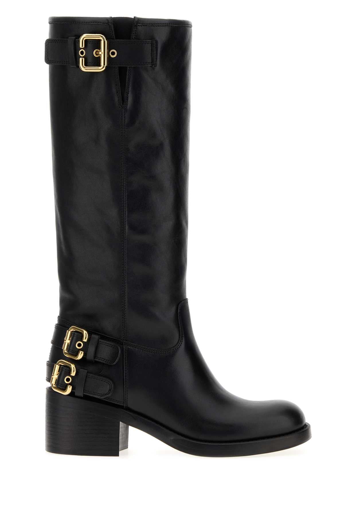 Chloe Women Black Leather Dakota Boots CHLOE