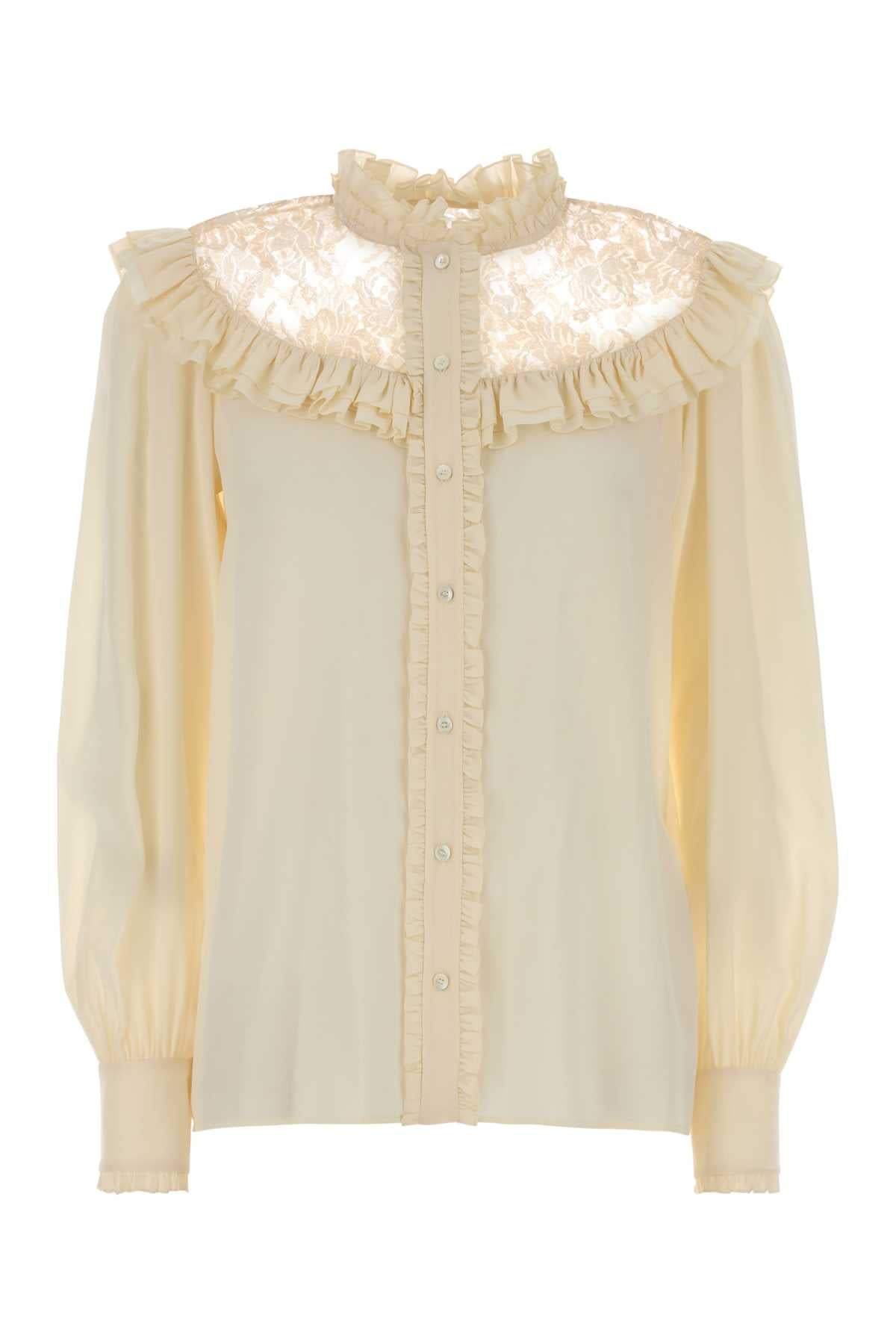 Chloe Women Cream Silk Shirt CHLOE