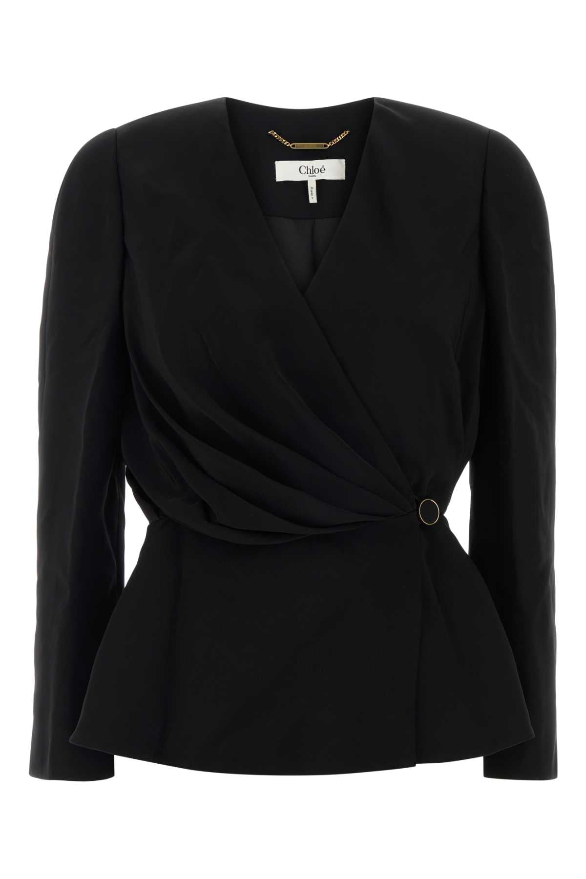 Chloe Women Black Crepe Top CHLOE