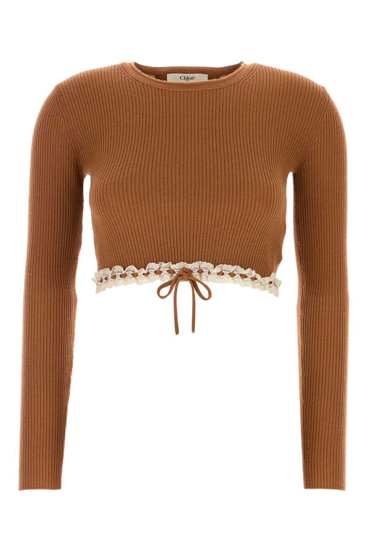 Chloe Women Caramel Wool Sweater CHLOE