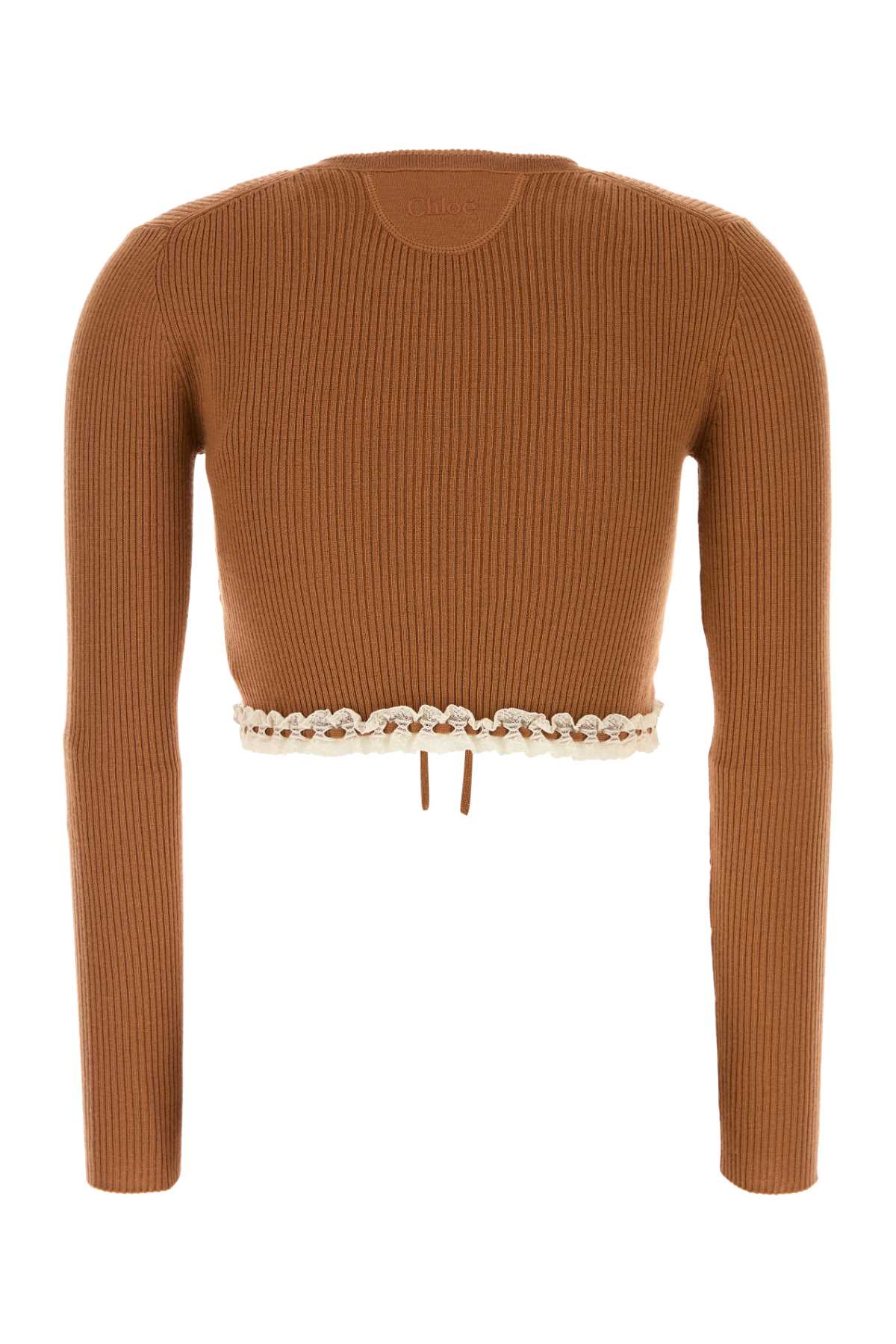Chloe Women Caramel Wool Sweater CHLOE