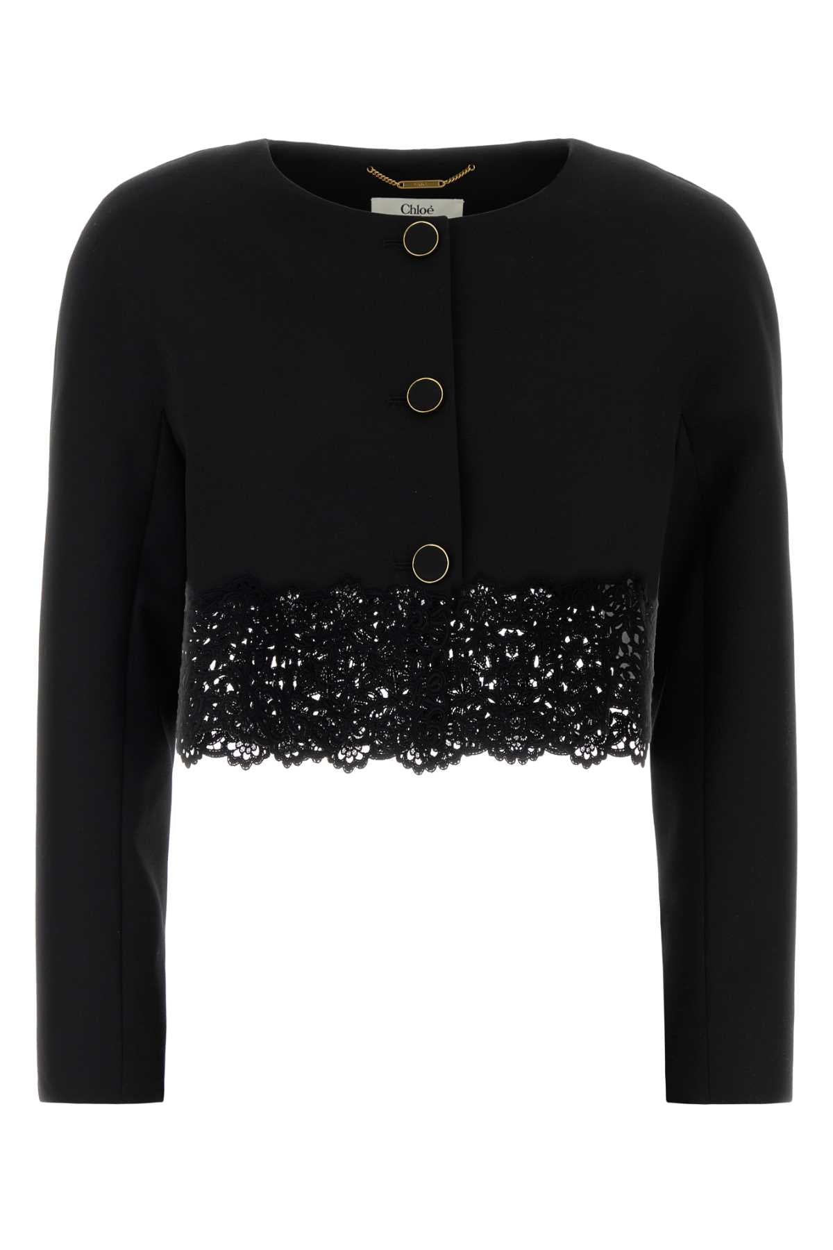 Chloe Women Black Wool Blazer CHLOE