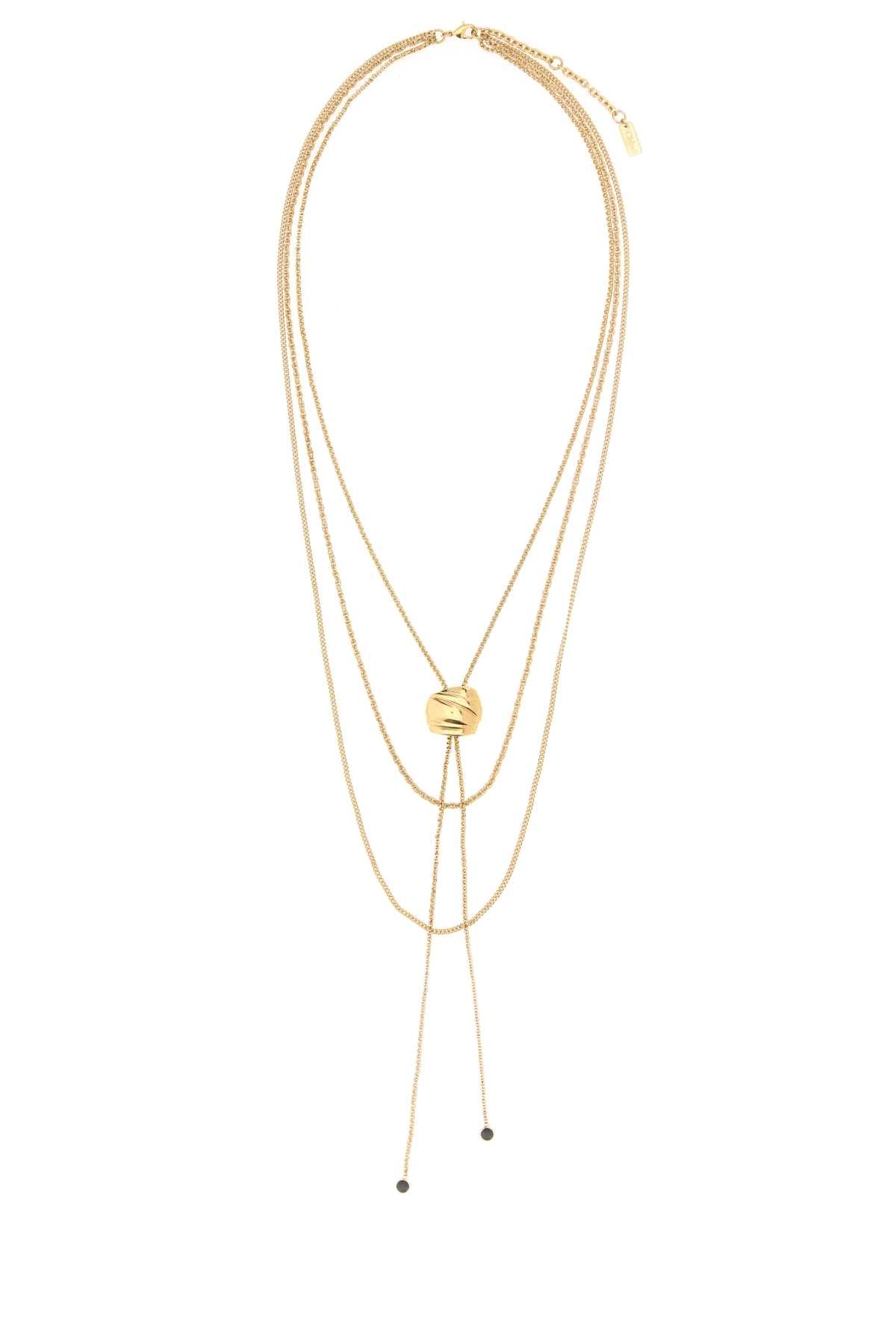 Chloe Women Gold Metal Chloe Sculpt Necklace CHLOE