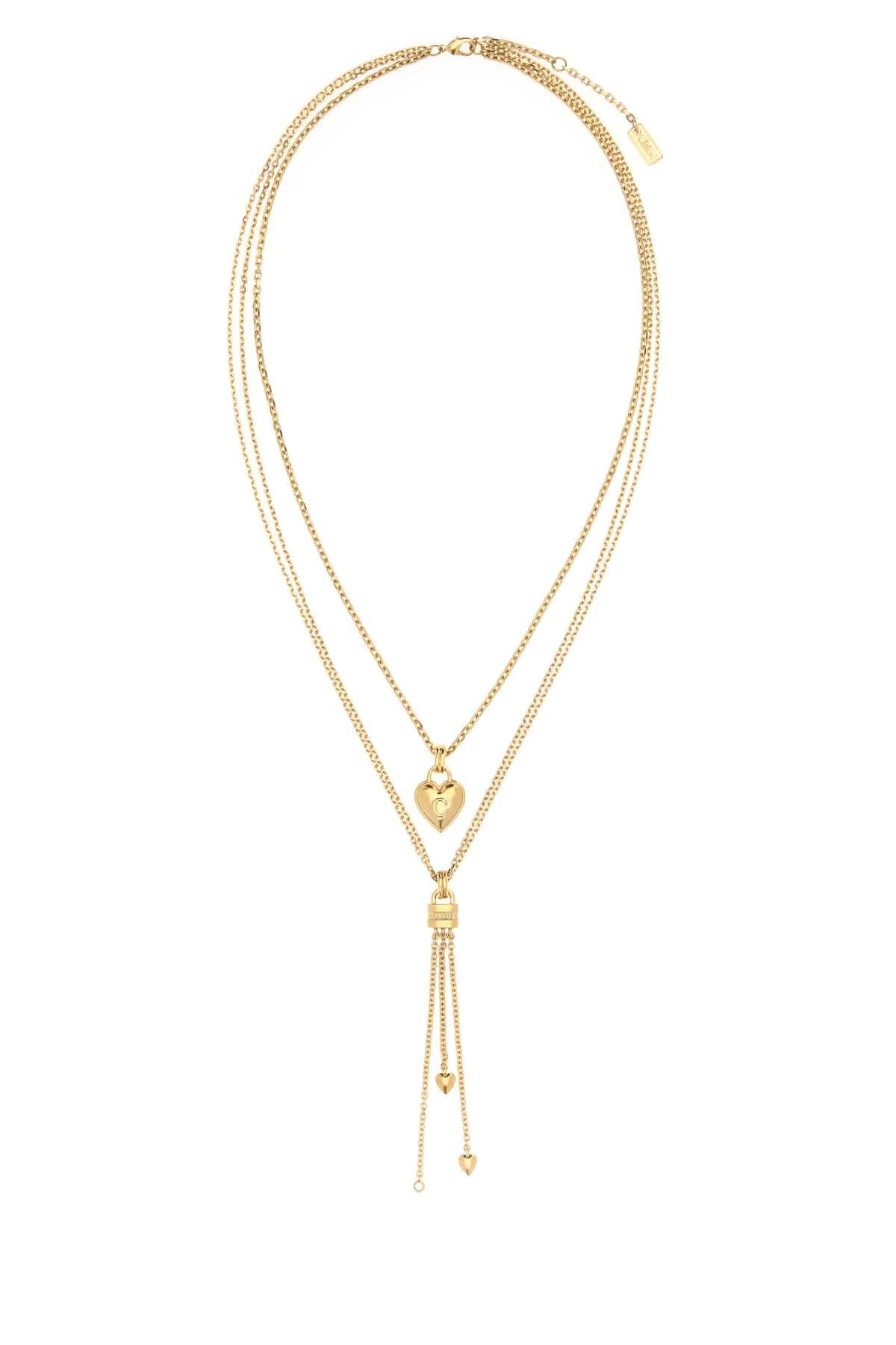 Chloe Women Gold Metal Chloe Mini Paddington Necklace CHLOE