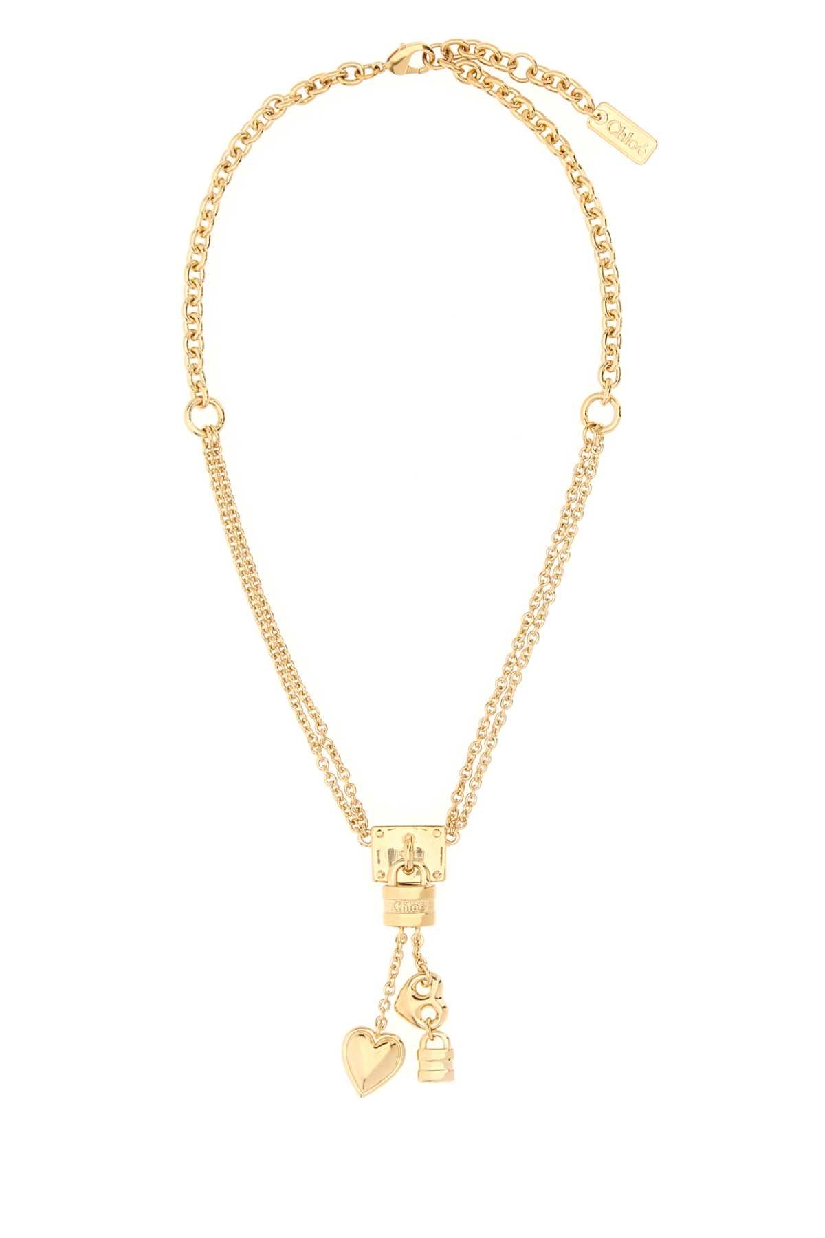 Chloe Women Gold Metal Chloe Mini Paddington Necklace CHLOE