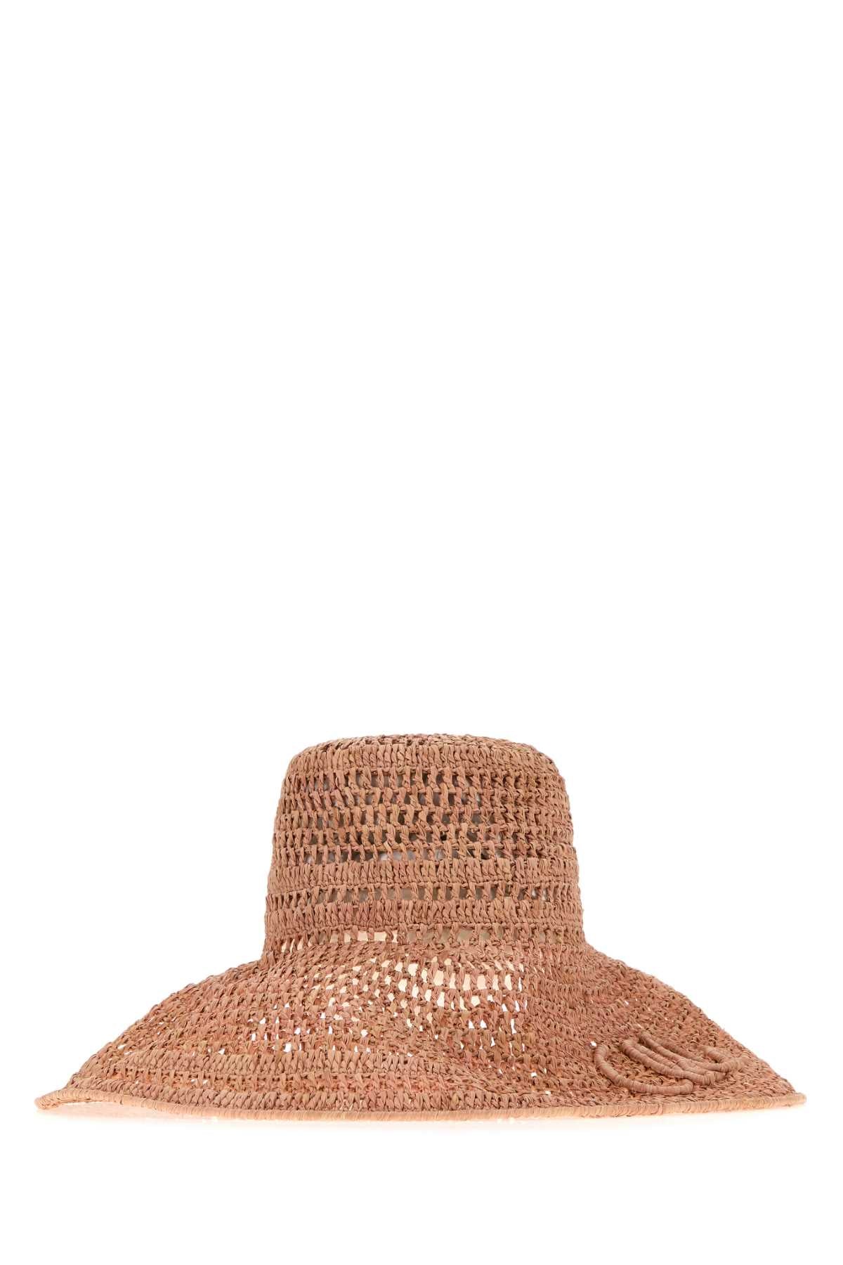 Chloe Women Pink Raffia Hat CHLOE