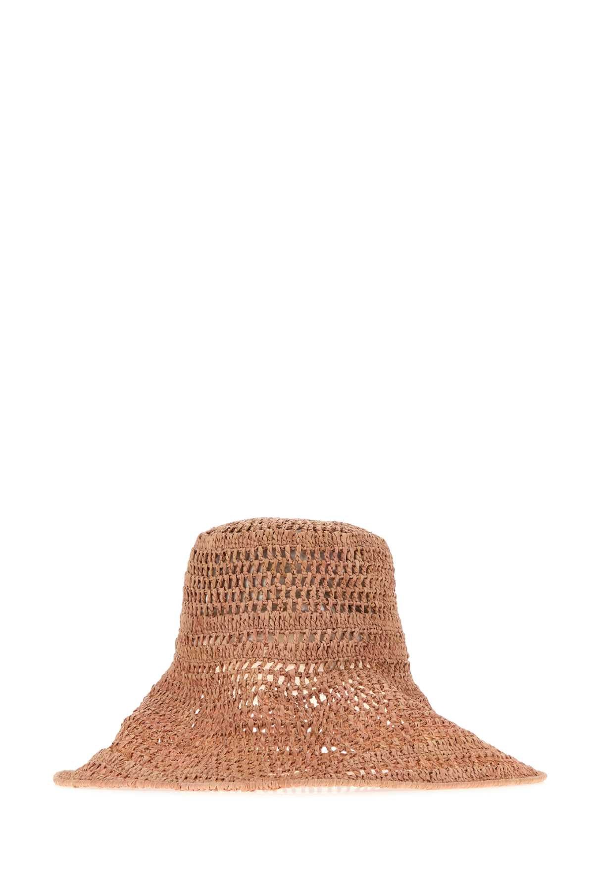 Chloe Women Pink Raffia Hat CHLOE