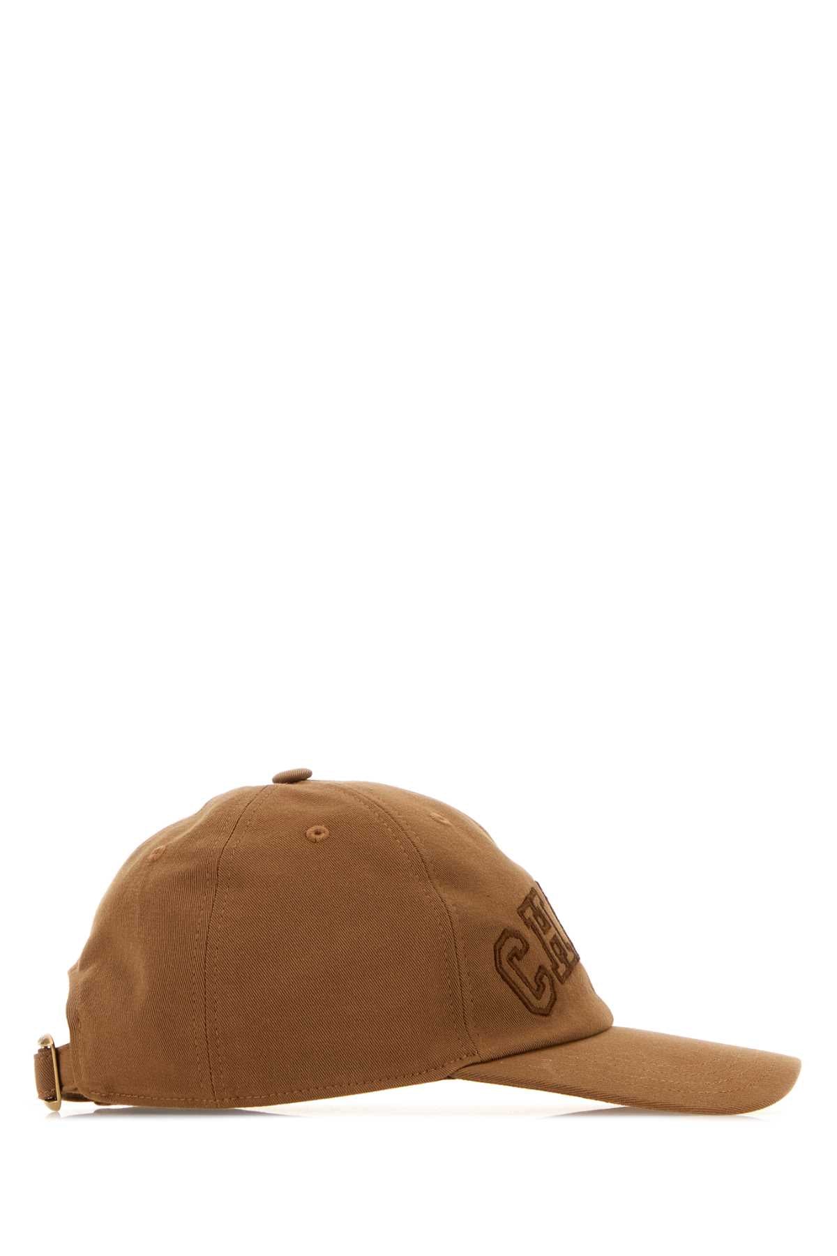 Chloe Women Camel Twill Baseball Cap CHLOE
