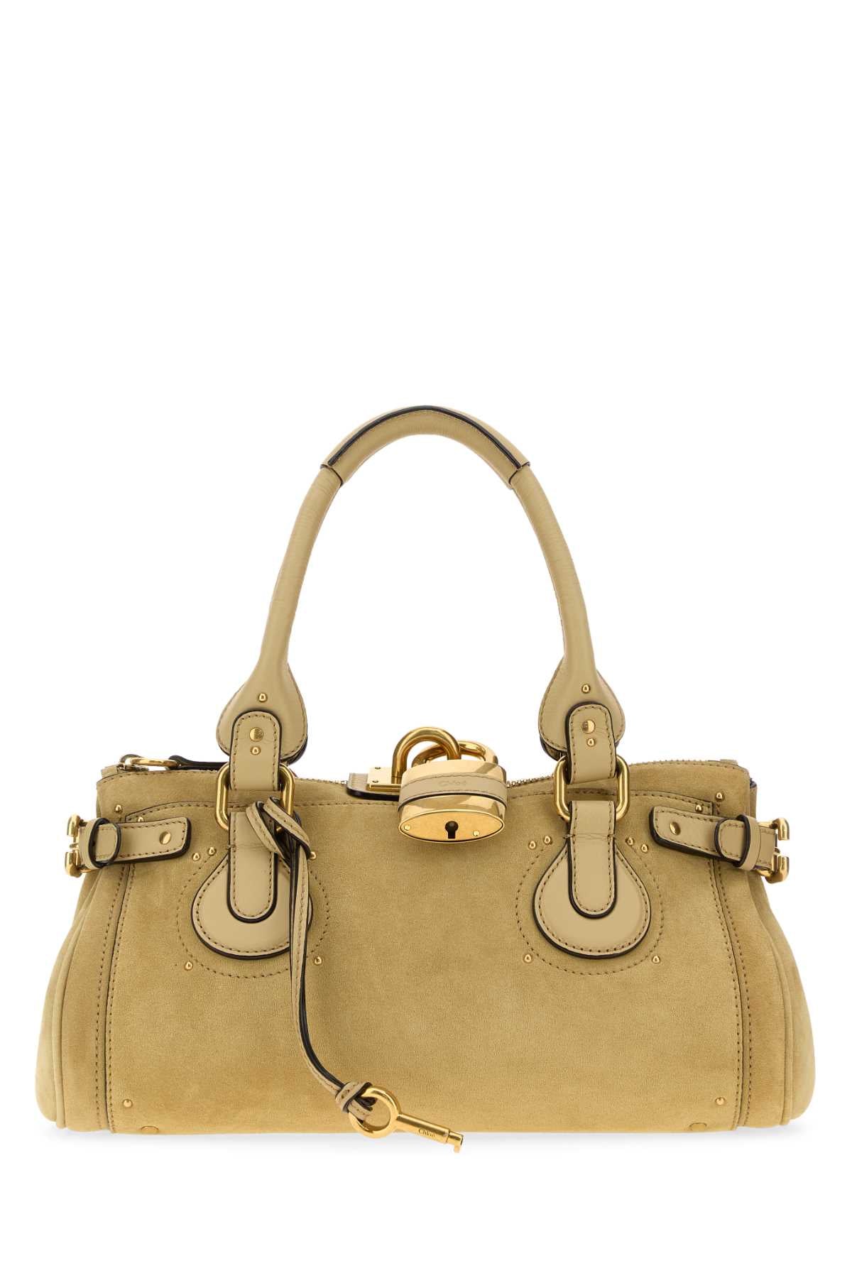 Chloe Women Mustard Suede Paddington Shopping Bag CHLOE