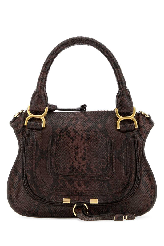 Chloe Women Printed Leather Small Marcie Shoulder Bag CHLOE