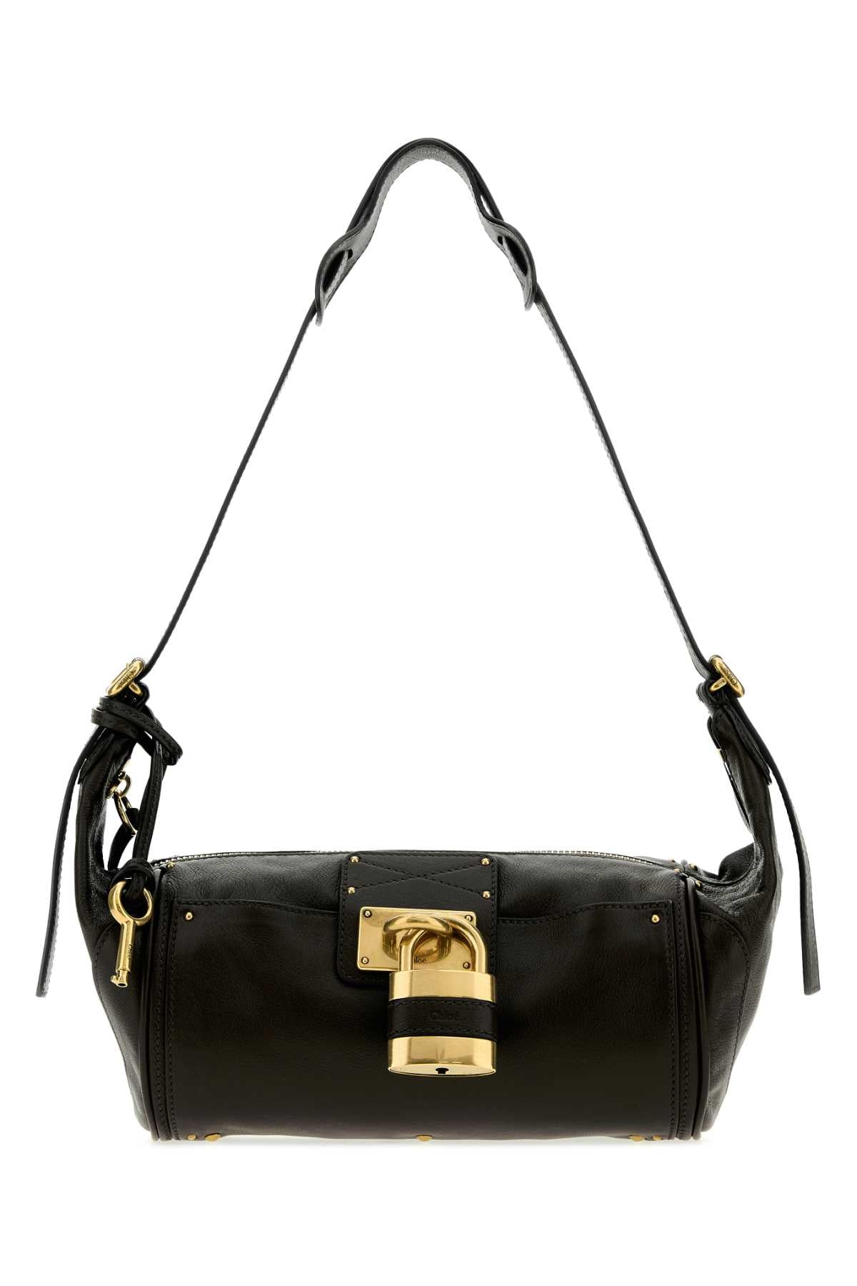 Chloe Women Black Leather Paddington Shoulder Bag CHLOE