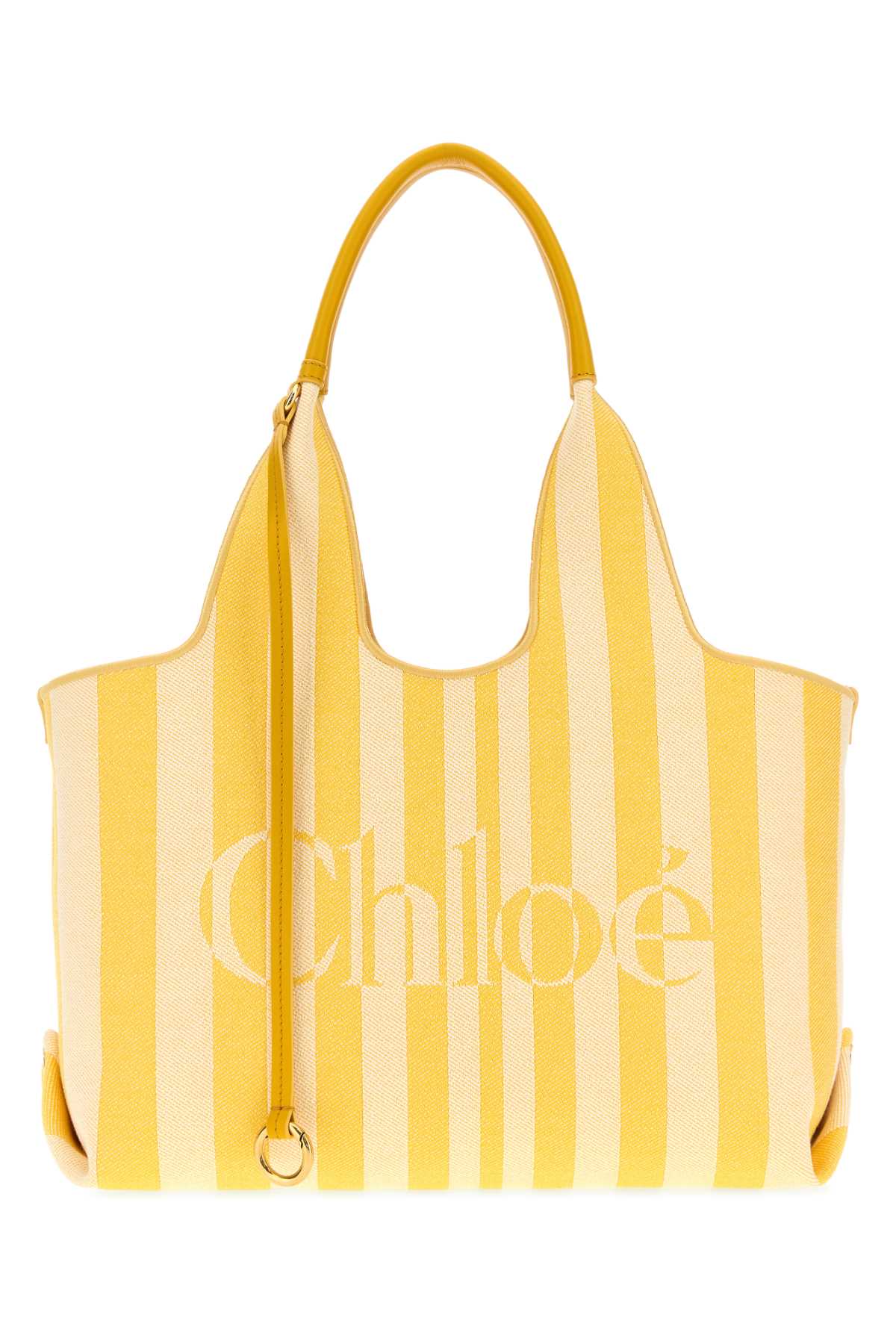 Chloe Women Embroidered Canvas Chloe Stripy Shopping Bag CHLOE
