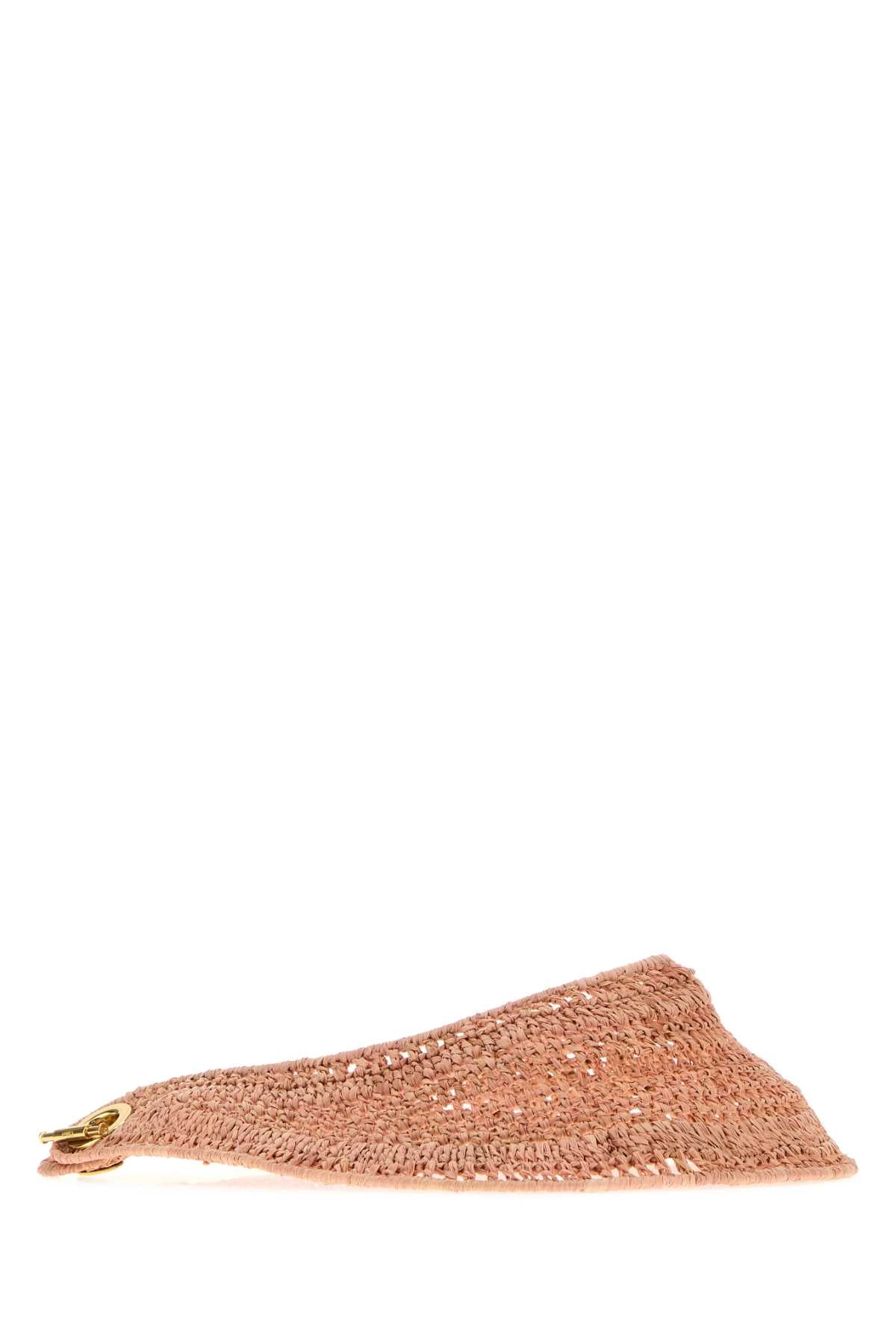Chloe Women Pink Raffia Visor CHLOE