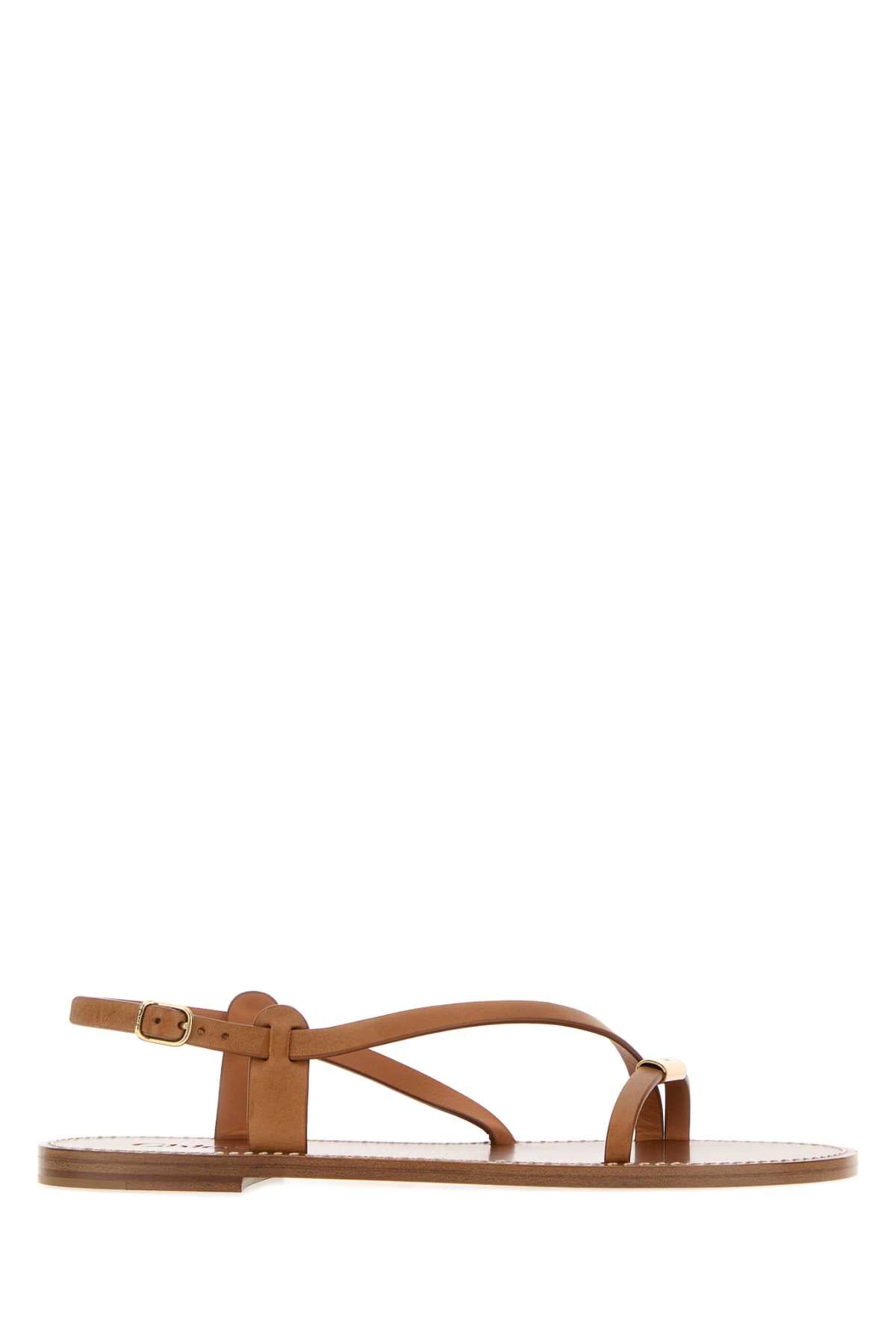 Chloe Women Camel Leather Matilda Sandals CHLOE