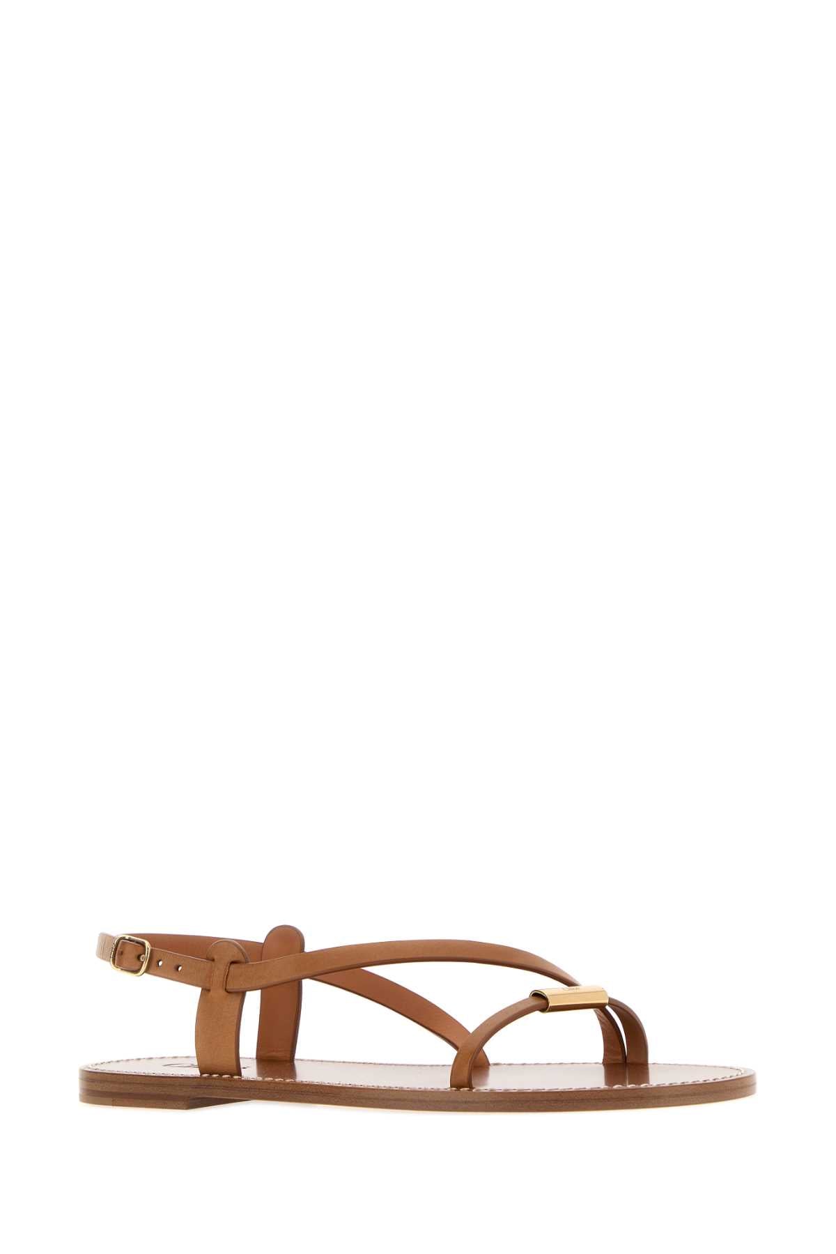 Chloe Women Camel Leather Matilda Sandals CHLOE