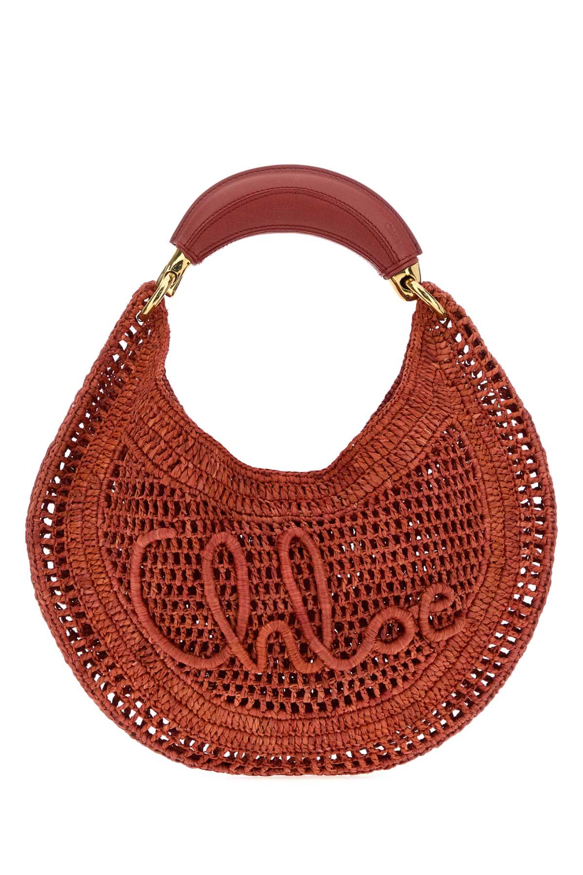 Chloe Women Red Raffia Banana Handbag CHLOE