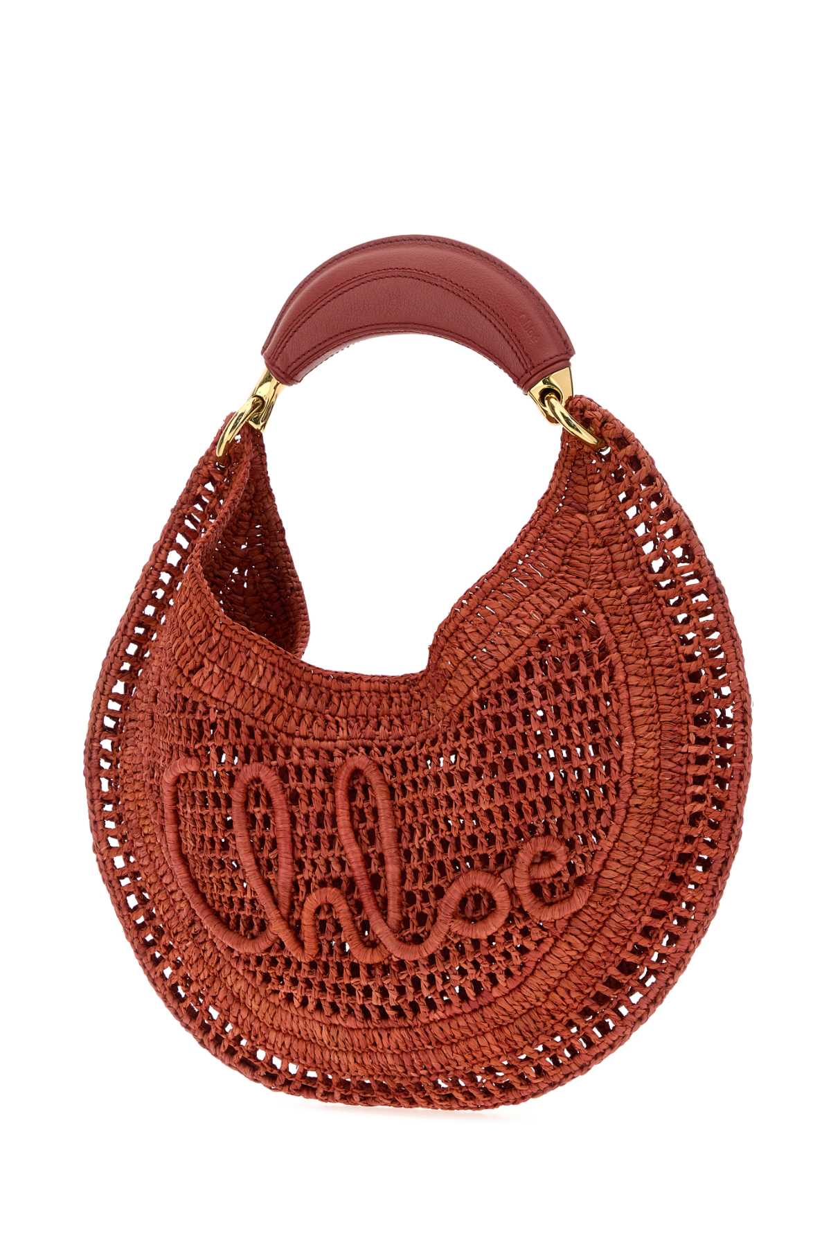 Chloe Women Red Raffia Banana Handbag CHLOE