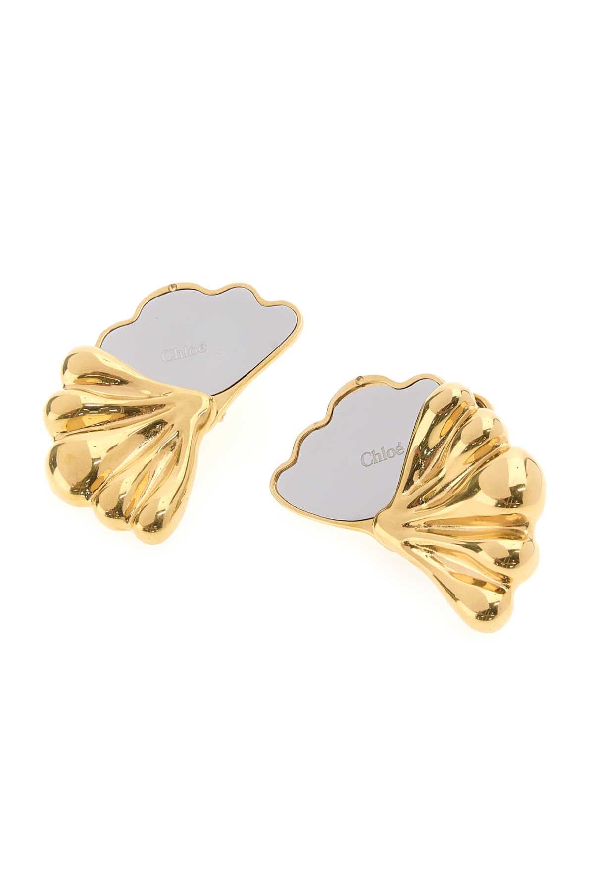 Chloe Women Gold Metal Chloe Mirror Earrings CHLOE