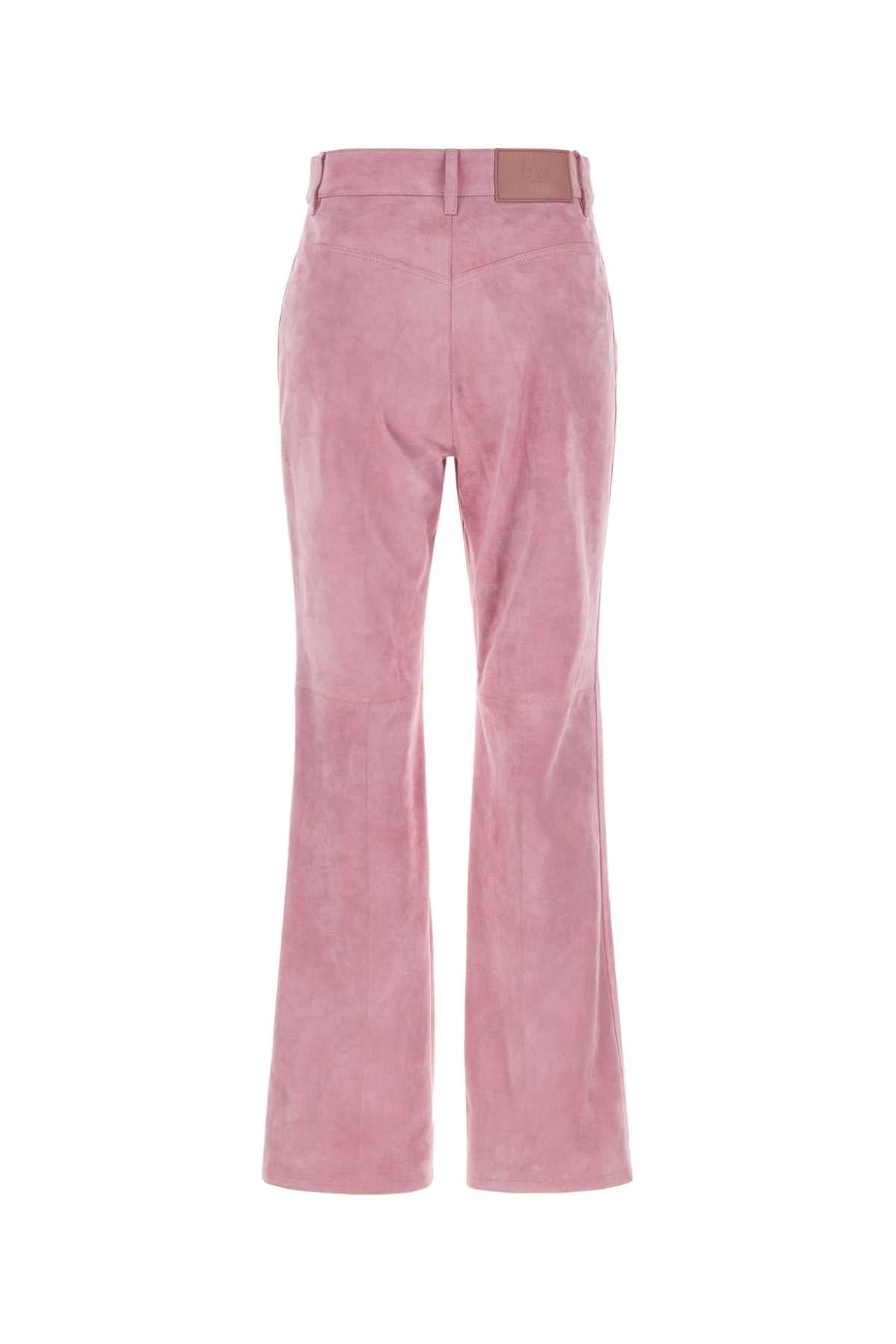 Chloe Women Pink Suede Pant CHLOE