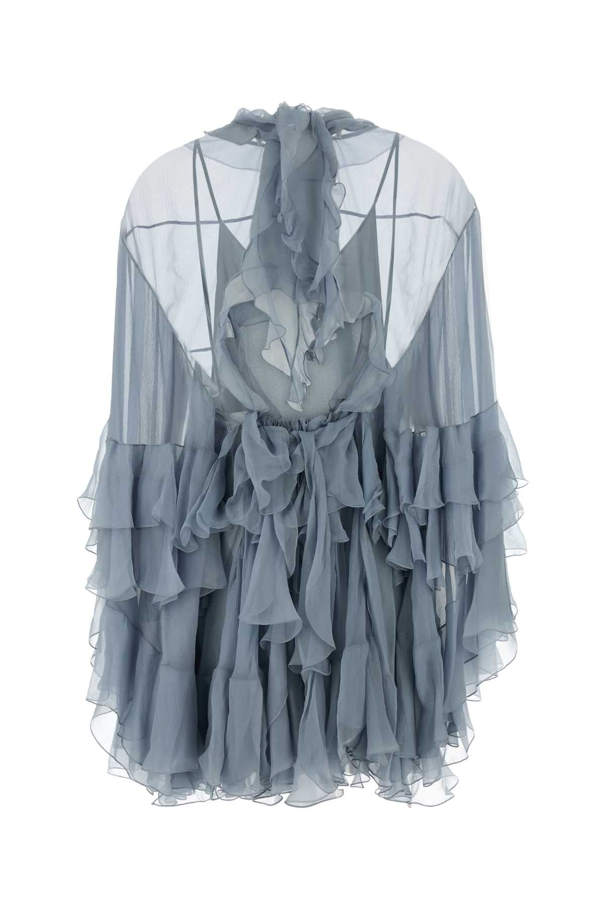 Chloe Women Powder Blue Silk Dress CHLOE