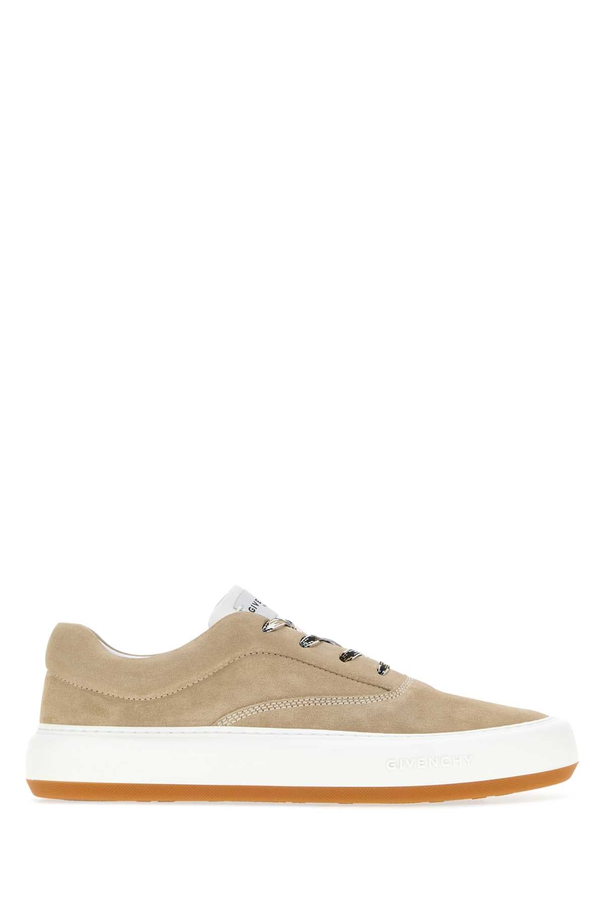 Givenchy Men Beige Suede New City Sneakers GIVENCHY