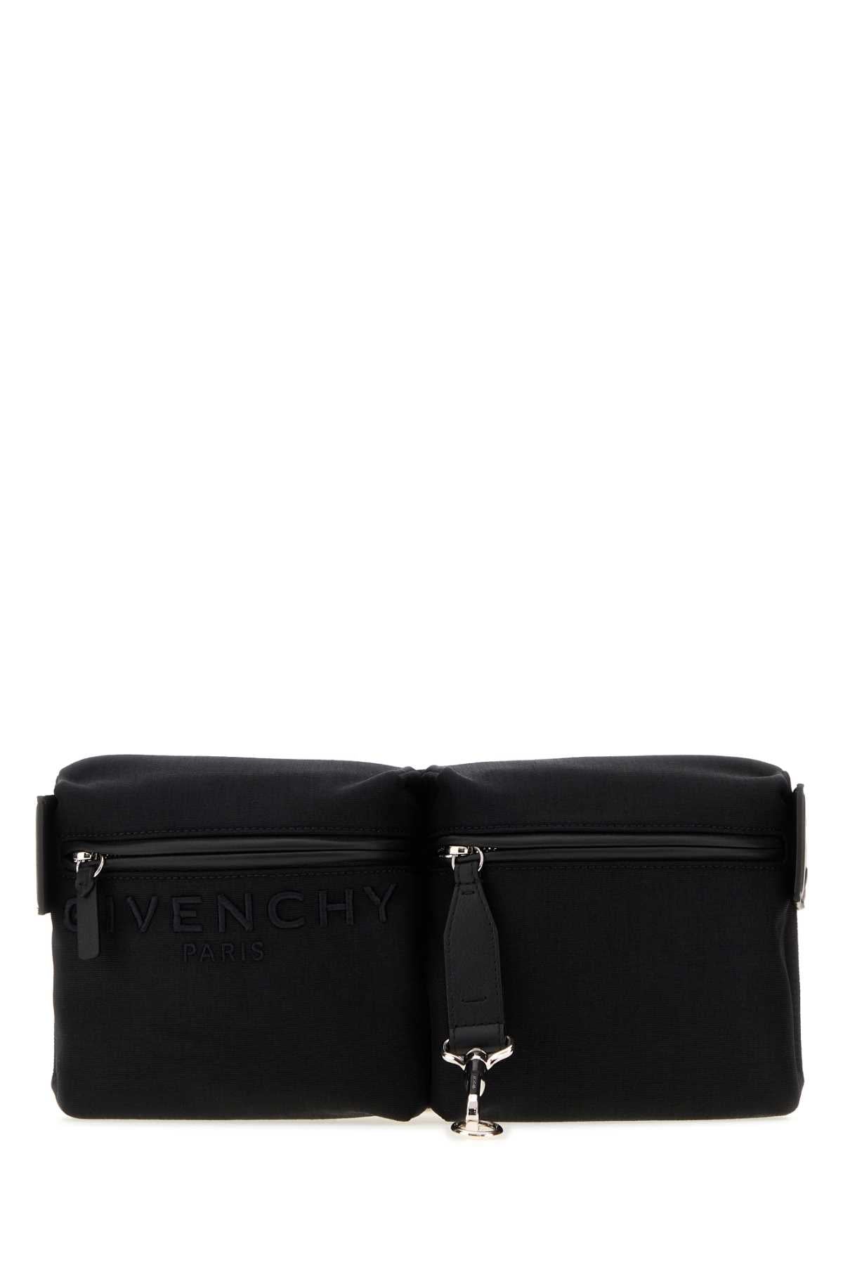 Givenchy Men Black Canvas Givenchy Cargo Belt Bag GIVENCHY
