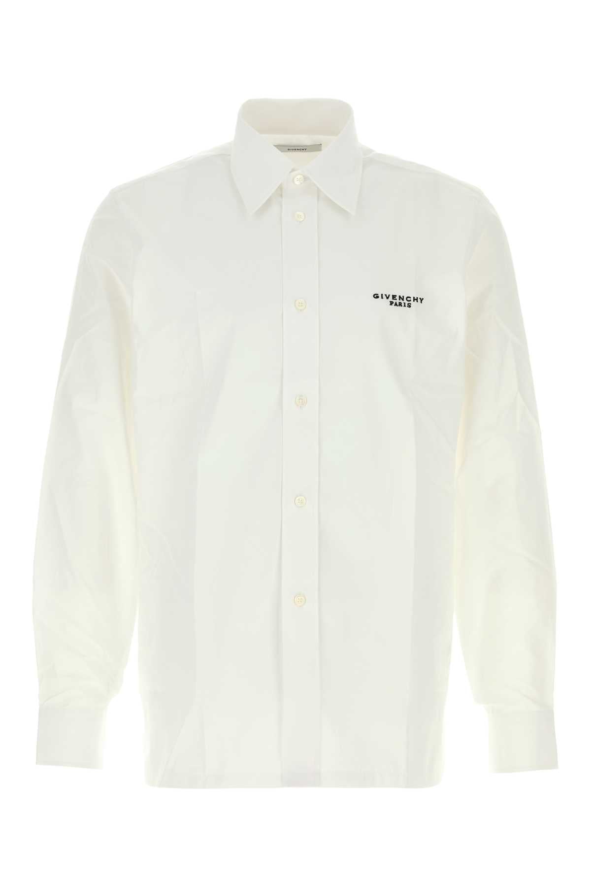 Givenchy Men White Poplin Shirt GIVENCHY