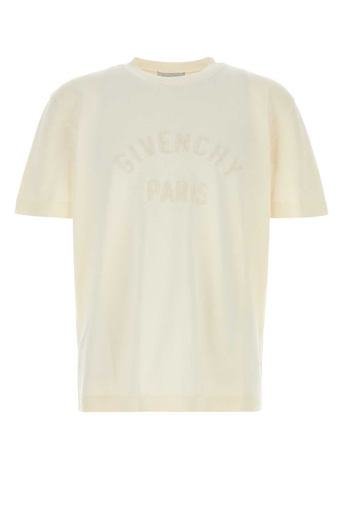 Givenchy Men Ivory Cotton T-Shirt