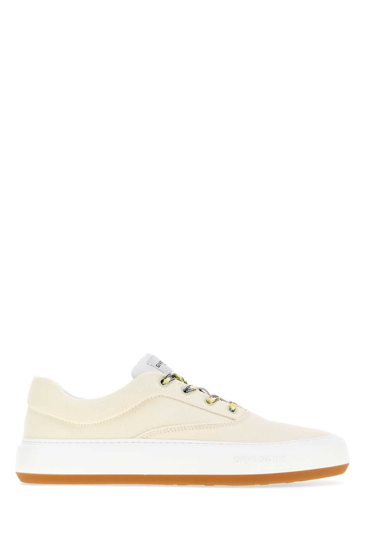Givenchy Men Ivory Canvas New City Sneakers GIVENCHY