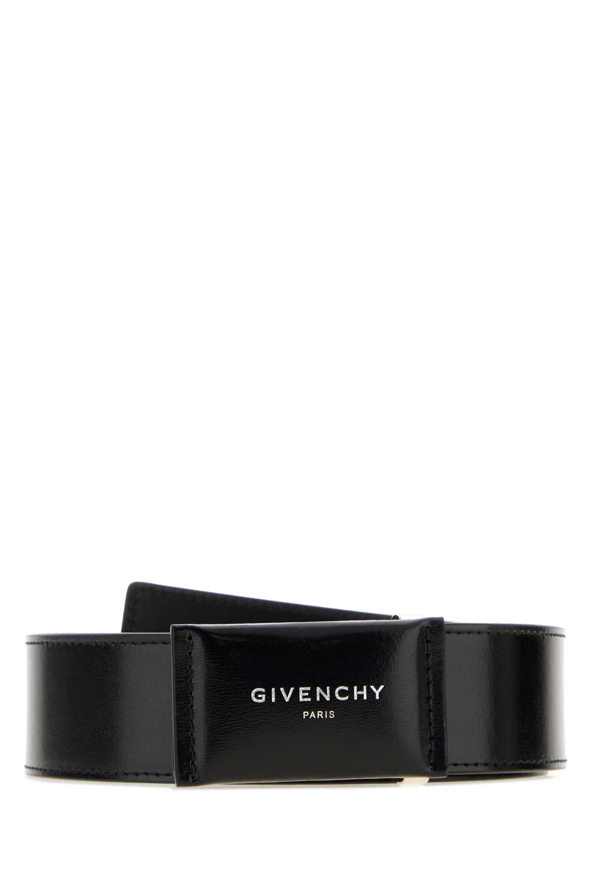 Givenchy Men Black Leather Antigona Belt GIVENCHY