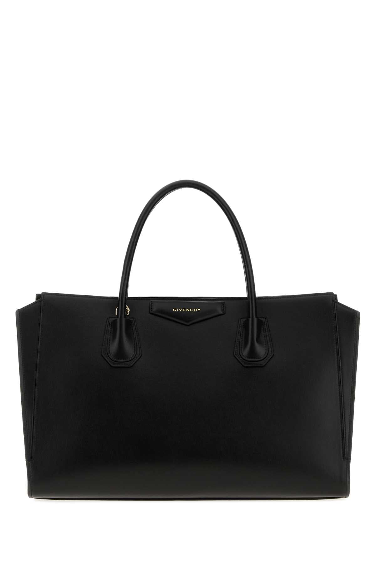 Givenchy Women Black Leather Medium Antigona Catchall Shopping Bag GIVENCHY