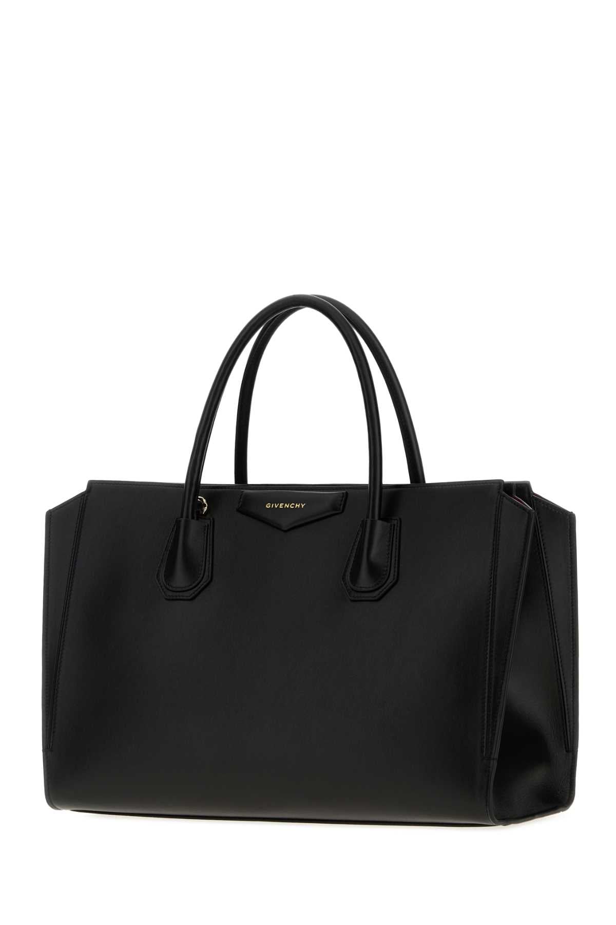 Givenchy Women Black Leather Medium Antigona Catchall Shopping Bag GIVENCHY