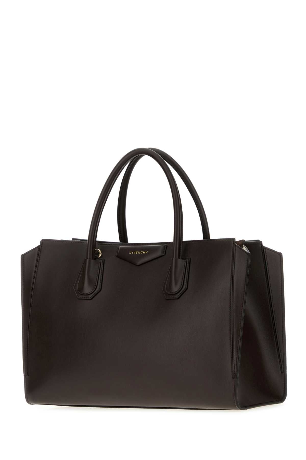 Givenchy Women Dark Brown Leather Medium Antigona Catchall Shopping Bag GIVENCHY