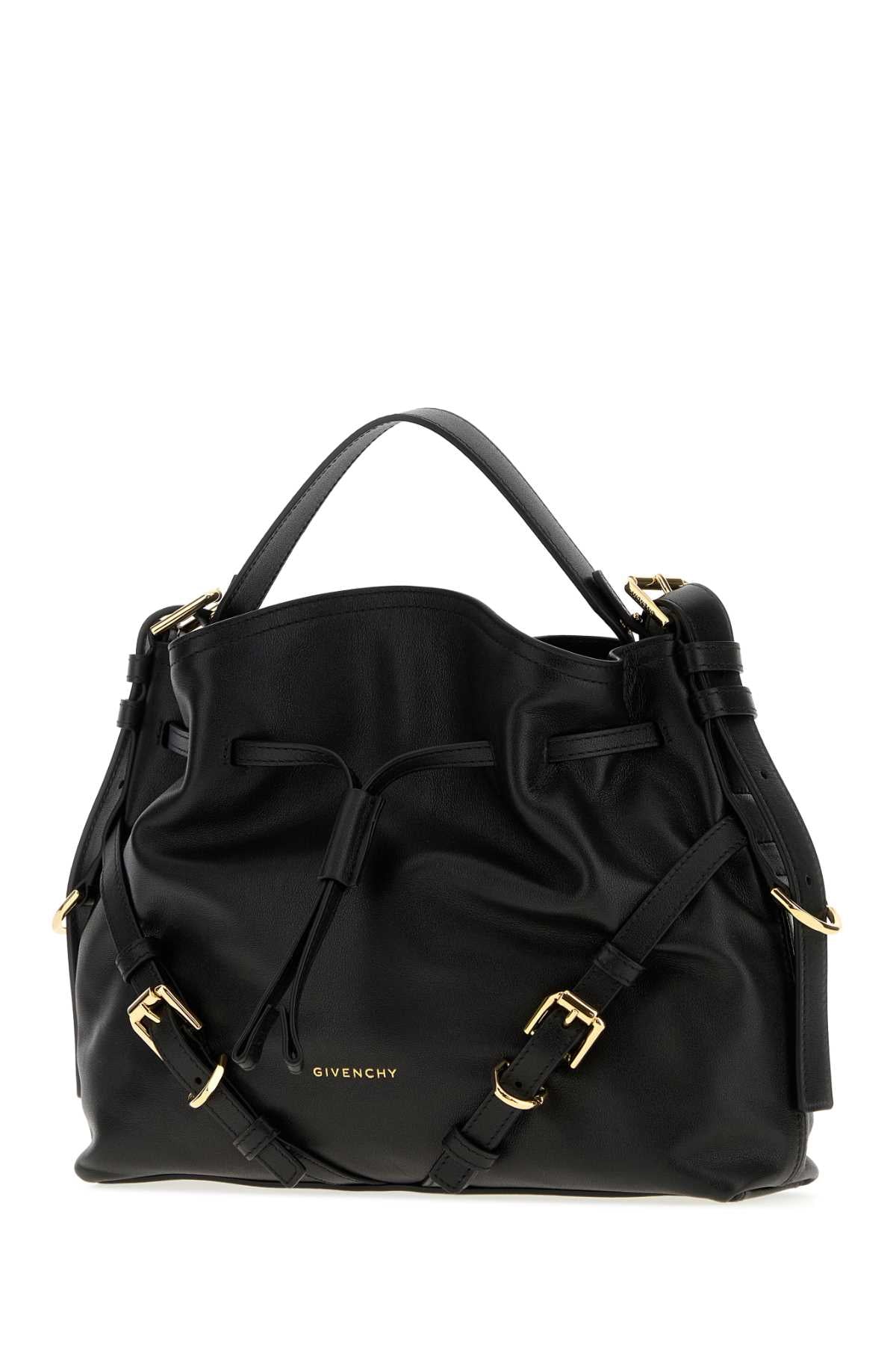 Givenchy Women Black Leather Small Voyou Bucket Bag GIVENCHY