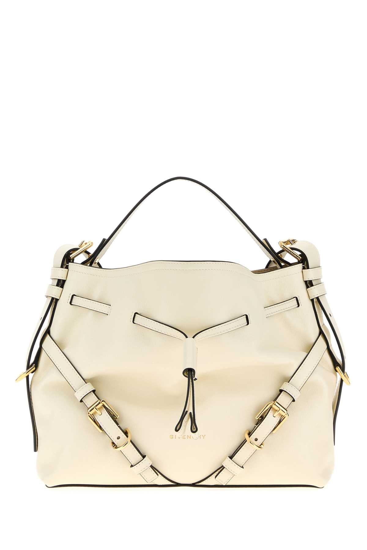 Givenchy Women Ivory Leather Small Voyou Bucket Bag GIVENCHY