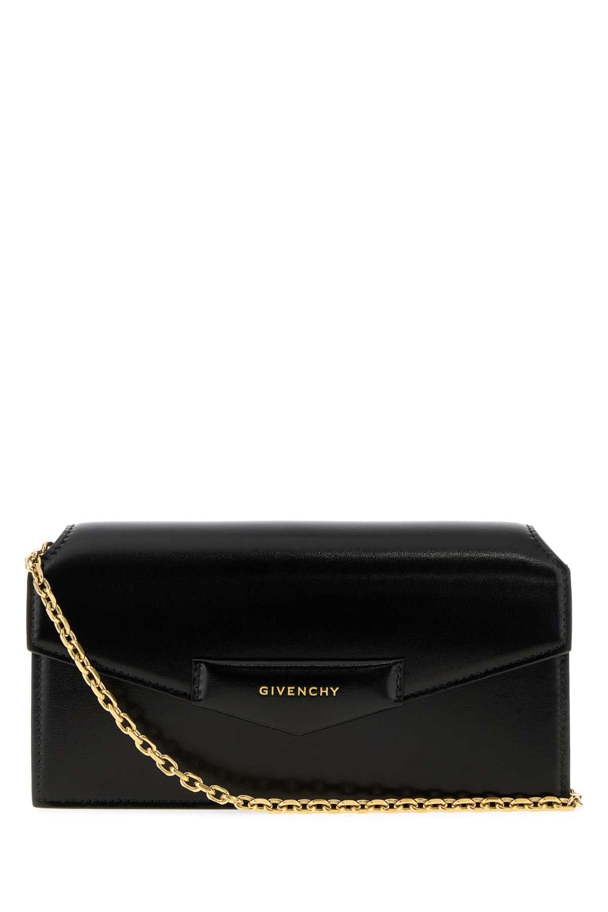 Givenchy Women Black Leather Antigona Clutch GIVENCHY