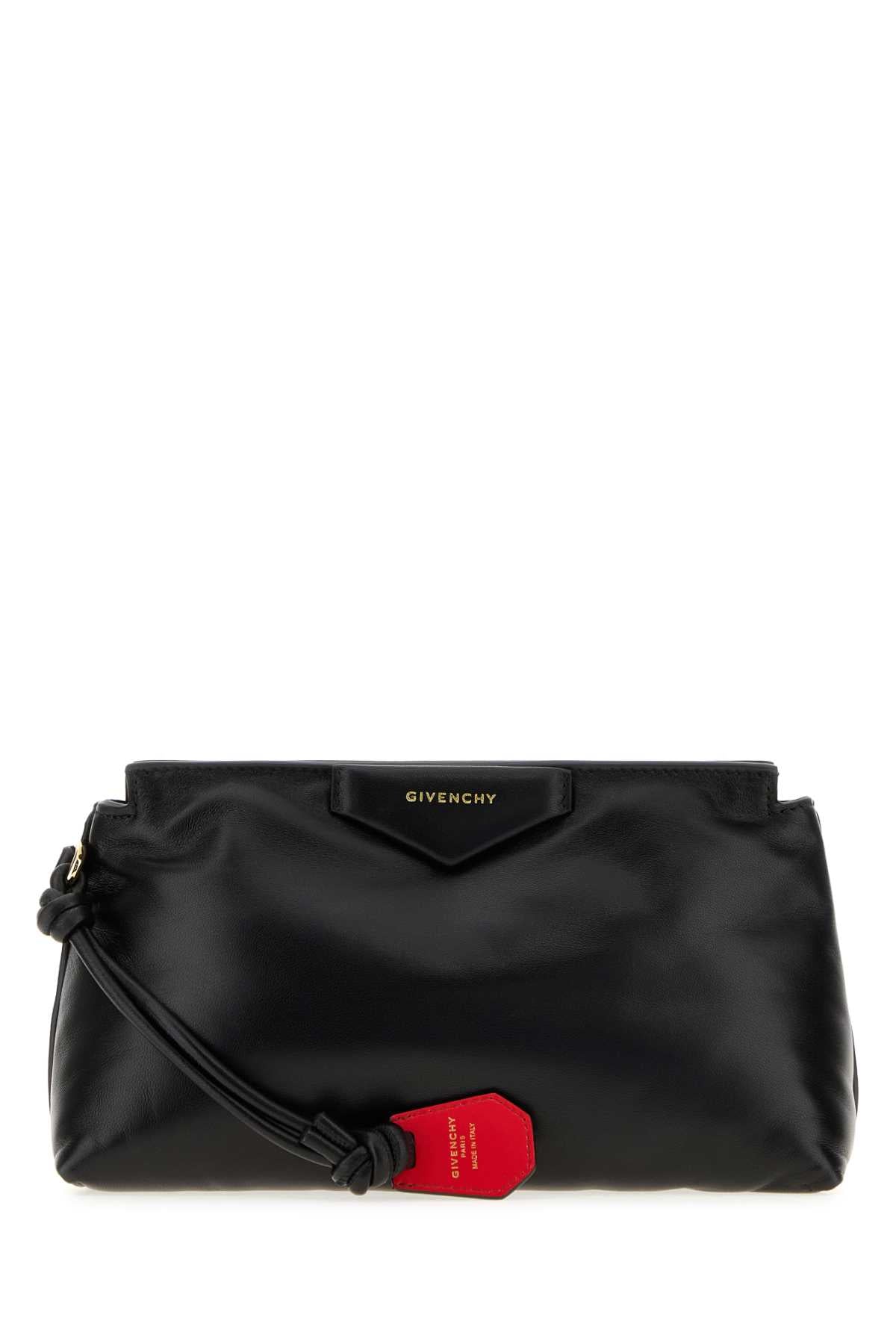 Givenchy Women Black Nappa Leather Antigona Bomber Clutch GIVENCHY